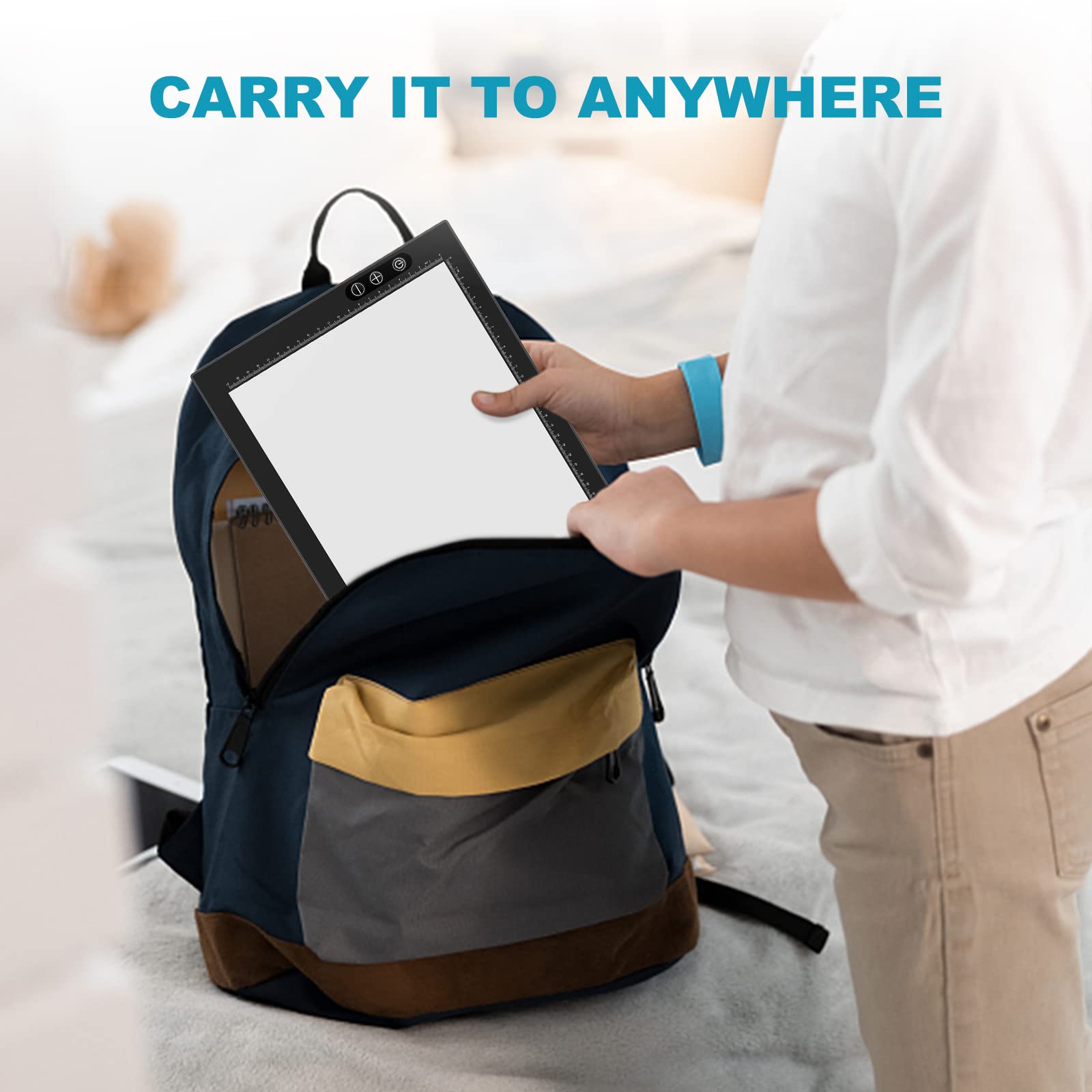 Portable Rechargeable A4 Light Box For Tracing, Ultra Thin Led Light Pad Adjustable Light Board For Weeding Vinyl, Drawing, Tatt