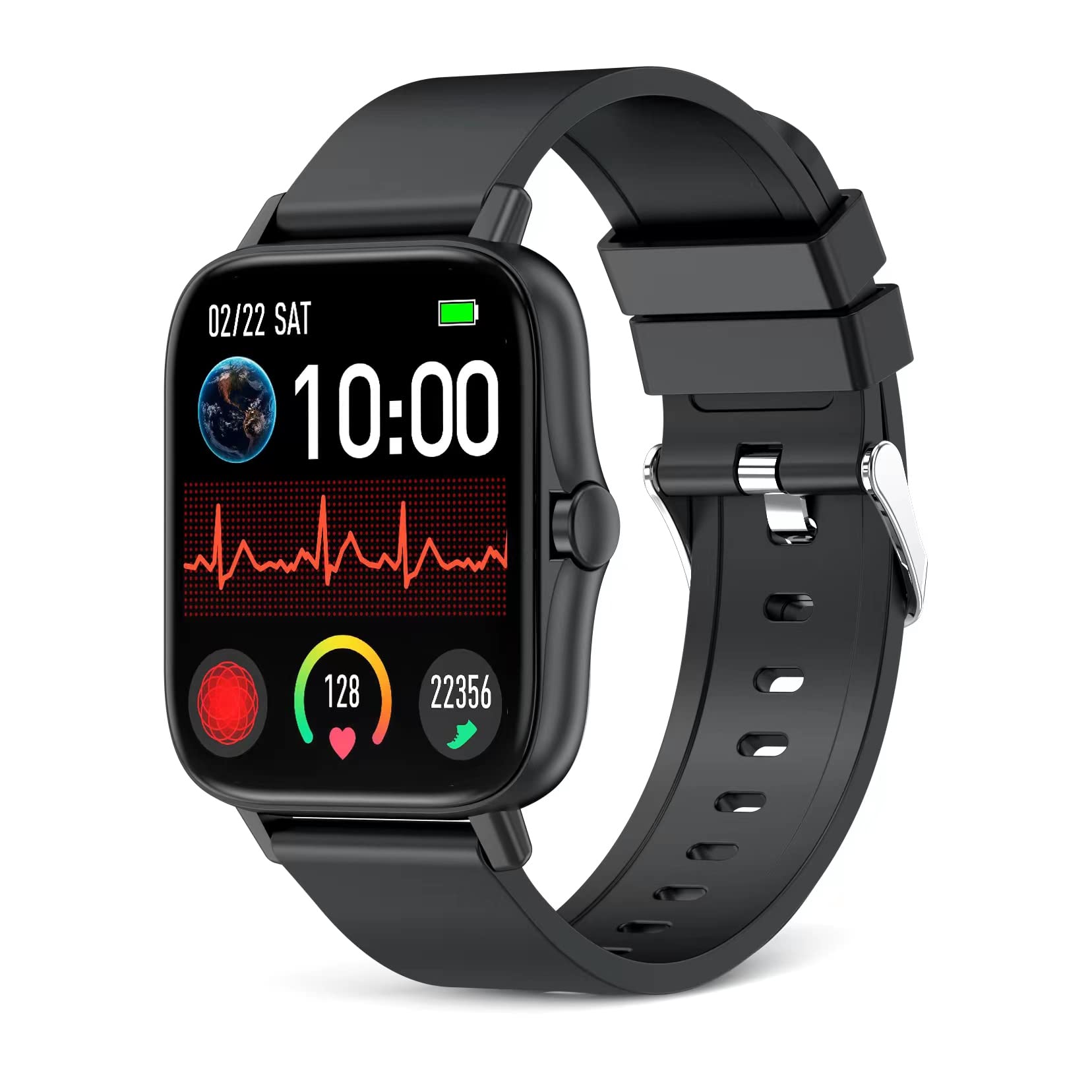 EGQINR Smart Watches for Men Women, 1.7 HD Touch Screen Activity Fitness Tracker with Health Monitor and Sleep, IP67 Waterproof 