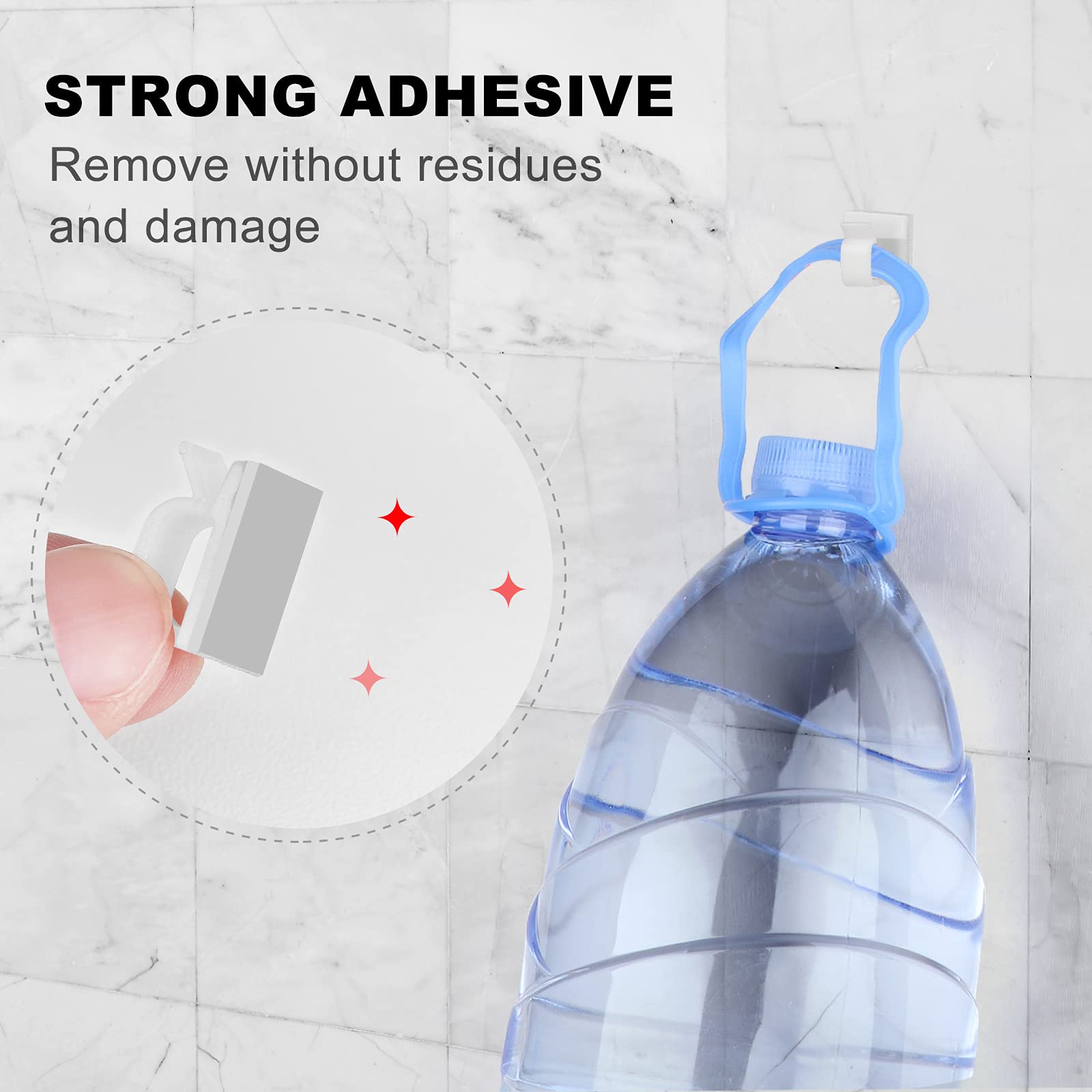 100 Pcs Adhesive Cable Clips White (Small & Large), Upgraded Wall Wire Holder For Cord Organizer Cable Management, Outdoor Light