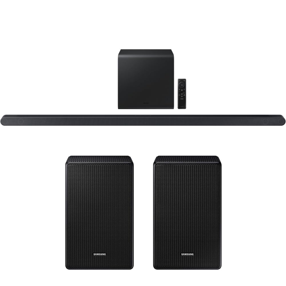 Samsung Hw S800D Ultra Slim 3.1.2Ch Wireless Dolby Atmos Soundbar With Q Symphony (2024) Bundle With Swa 9500S Wireless Rear Spe