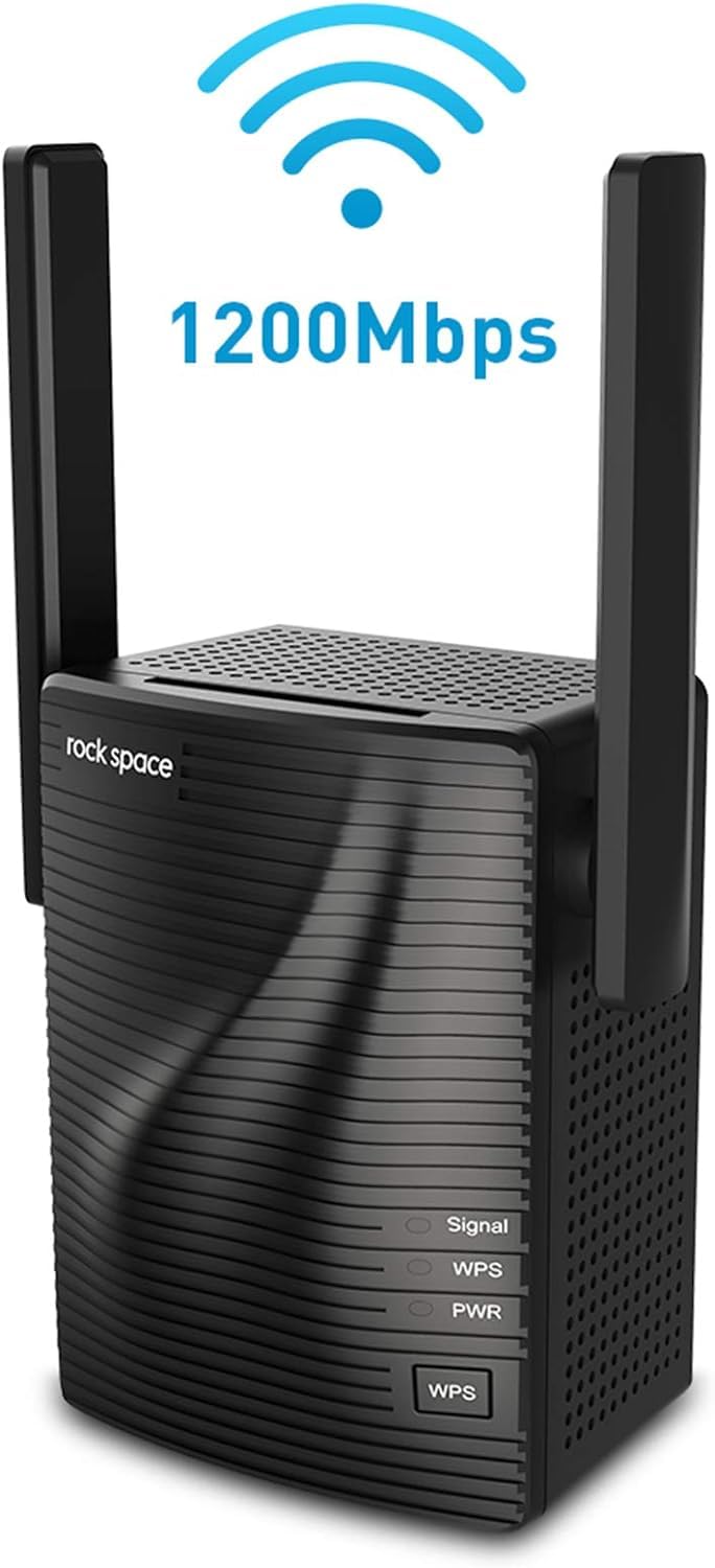 Wifi Extender  Wifi Range Extender Up To 1200Mbps, Wifi Signal Booster, 2.4 & 5Ghz Dual Band Wifi Repeater With Access Ethernet