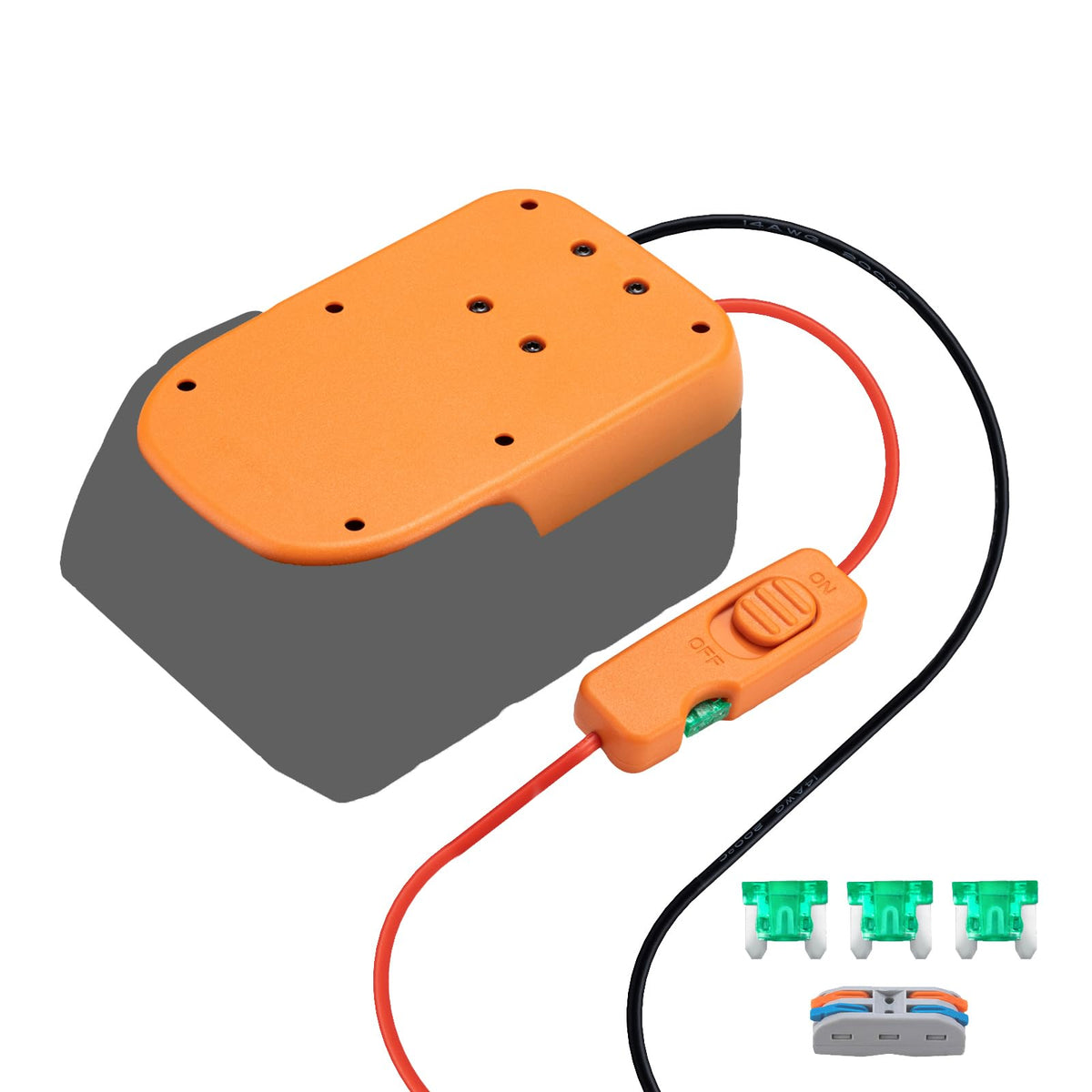 Crtbelfy Upgraded Battery Adapter Compatible For Ridgid 18V Battery Adapter All In One Design Of The Fuse And Switch Power Tool