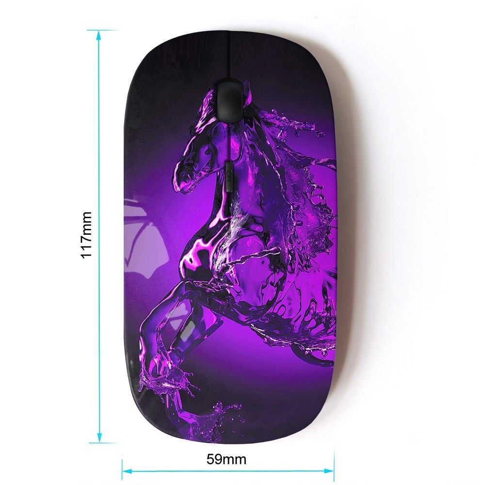Koolmouse [ Optical 2.4G Wireless Mouse [ Glass Water Horse Pegasus Mystical Purple ]