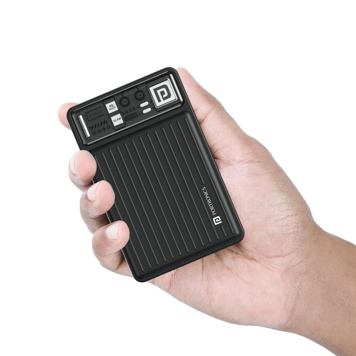 Portronics Luxcell Mini 20K Advanced 20000 mAh Smallest Power Bank with 22.5W Max Output, LED Indicator, Mach USBA Output, Type