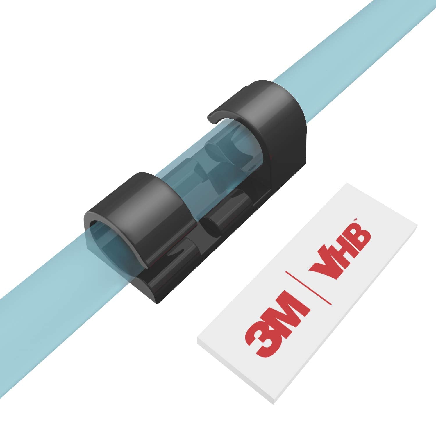 Cable Clips With Strong Self Adhesive, Xiaoxi Cable Management Tv Pc Wire Holder Sticky Tidy And Organizer Cord And Wires   40 Pcs (Black)