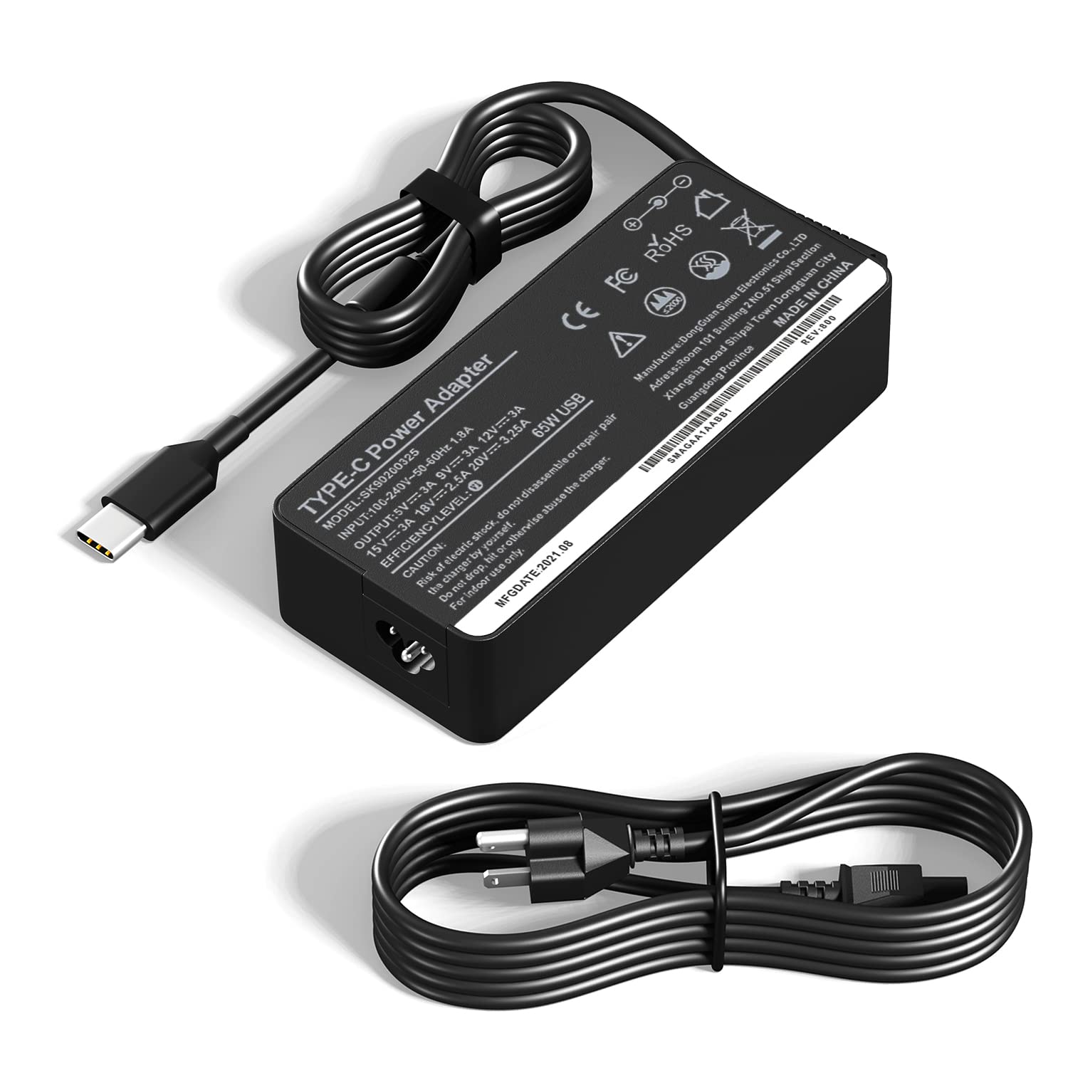 New 65W Usb C Charger For Lenovo Laptop Charger,Lenovo Thinkpad X1 T14 T480,Lenovo Yogag 7I 9I,Lenovo Chromebook Charger,Fast Ch