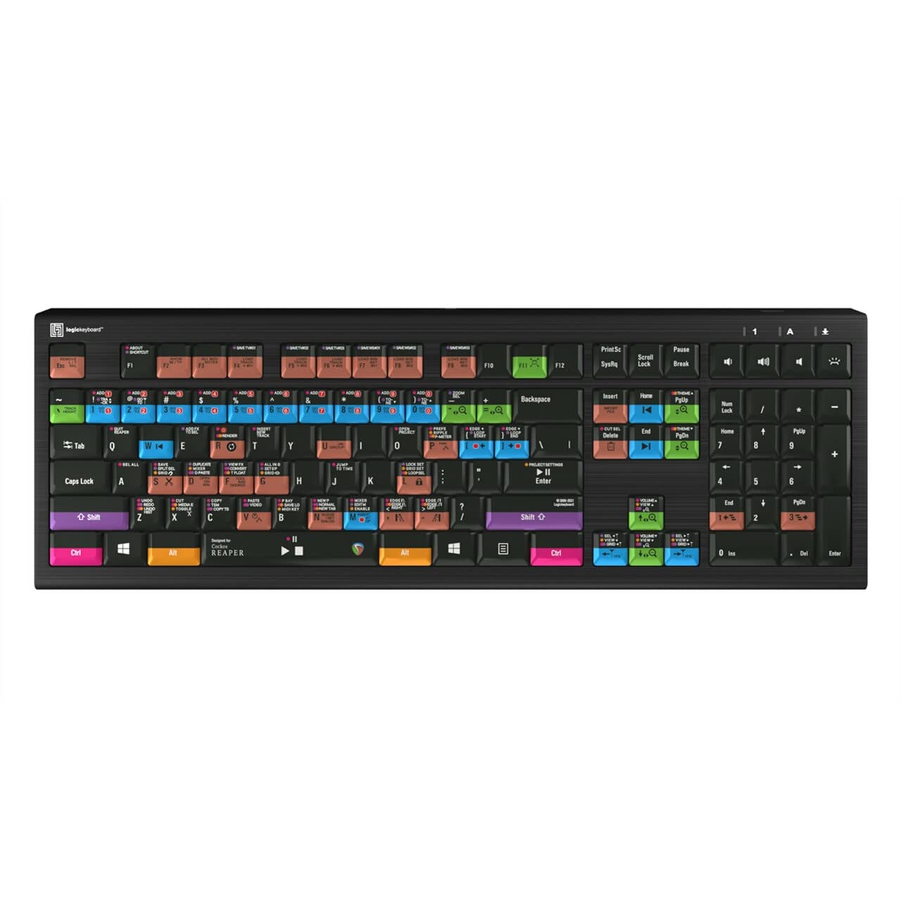 Logickeyboard Astra2 Backlit Keyboard For Cockos Reaper   Pc