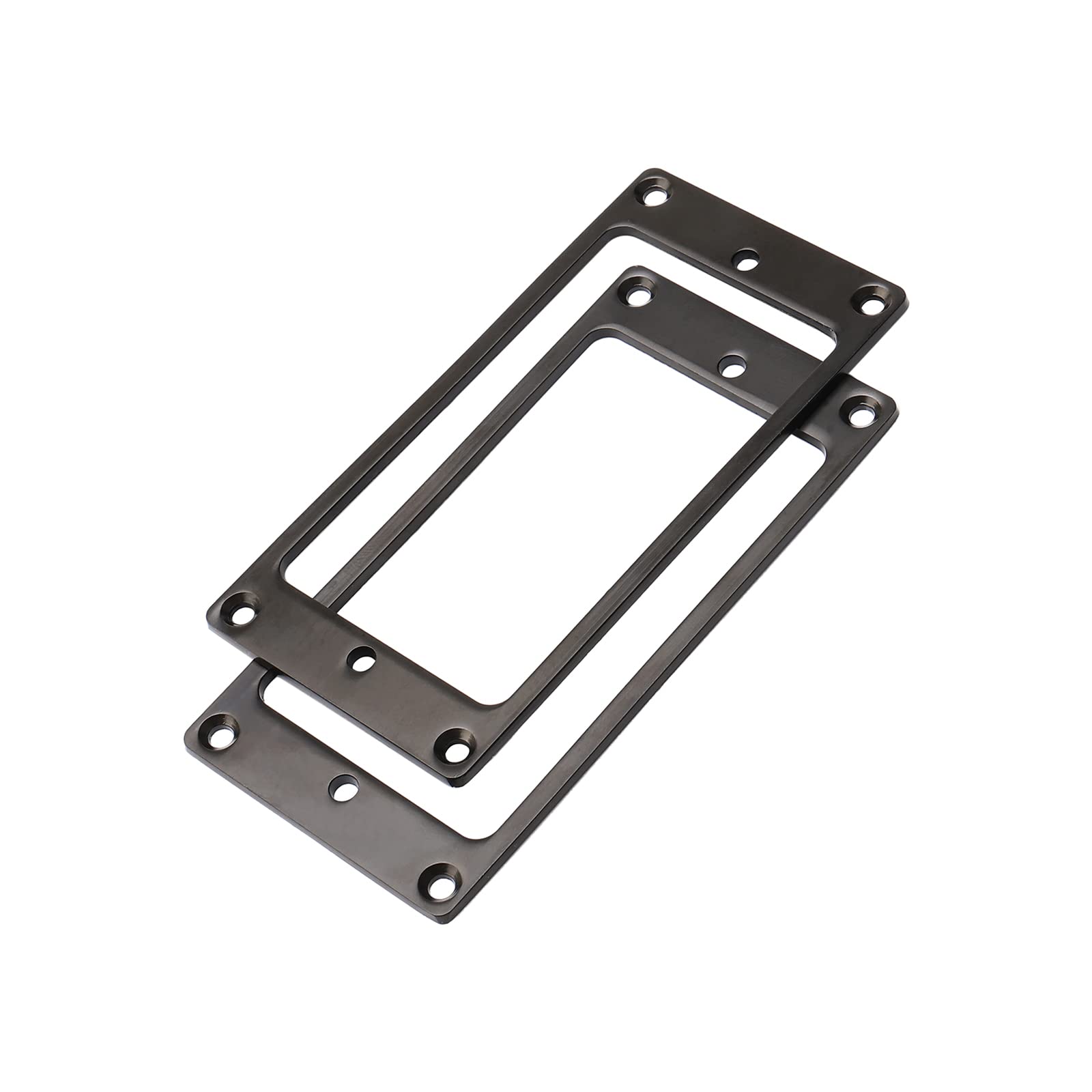 Metal Flat Electric Guitar Humbucker Pickup Ring, Frame Mounting Ring For Bridge Pickup Black, Pack Of 2