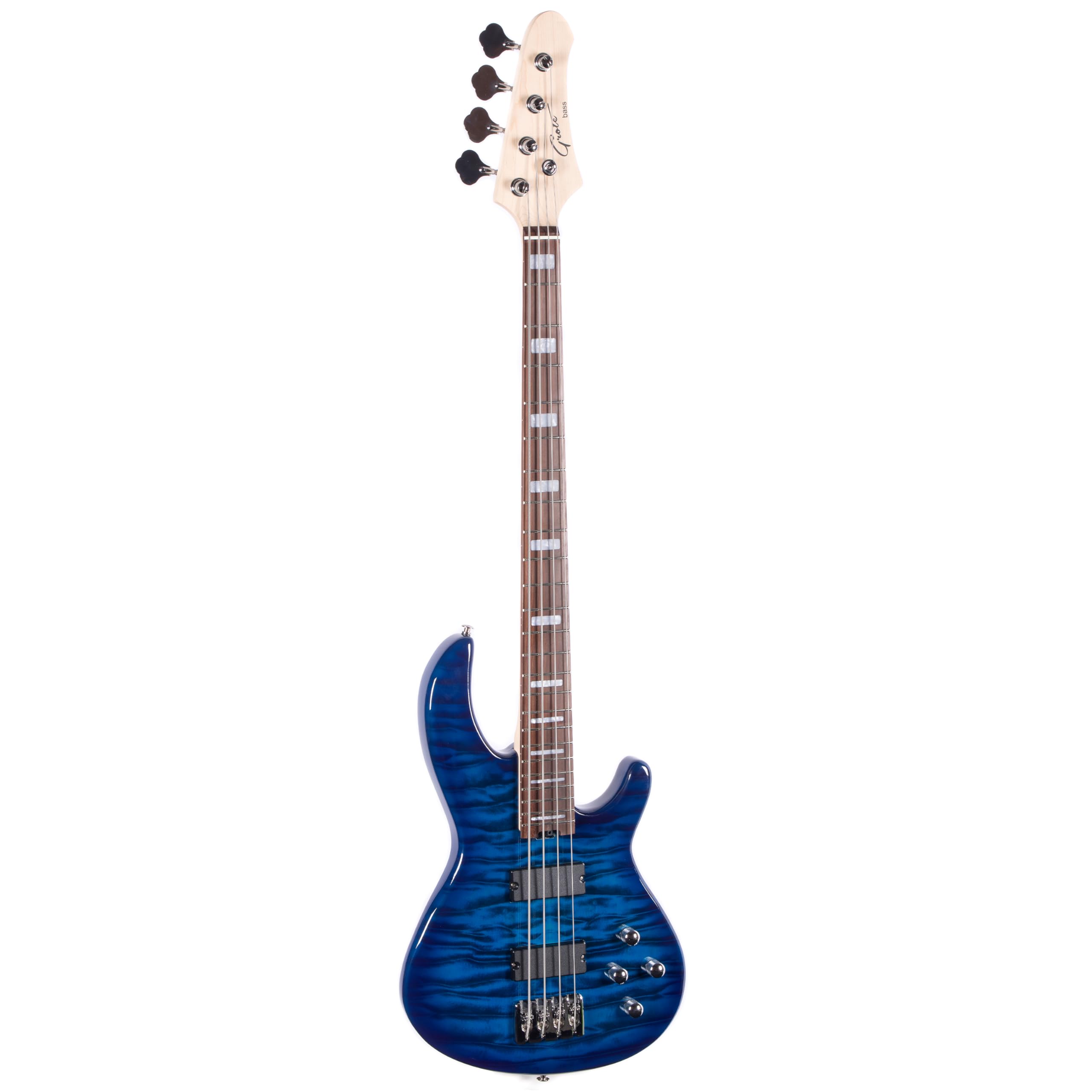 Grote Gtbs-01 Electric Bass Guitar 4 String Maple Headstock Maple Neck Poplar Body (Blue)