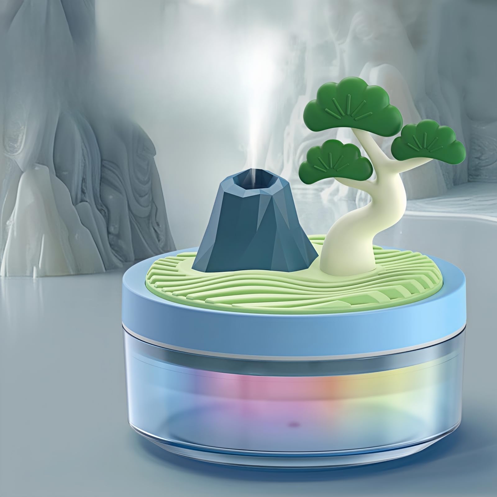 ShunChengFa Cute Mini Humidifier 320mL Cool Mist Humidifie mute with 2 Mist Modes, for Home/Nursery/Office, Portable Mini Air Mo