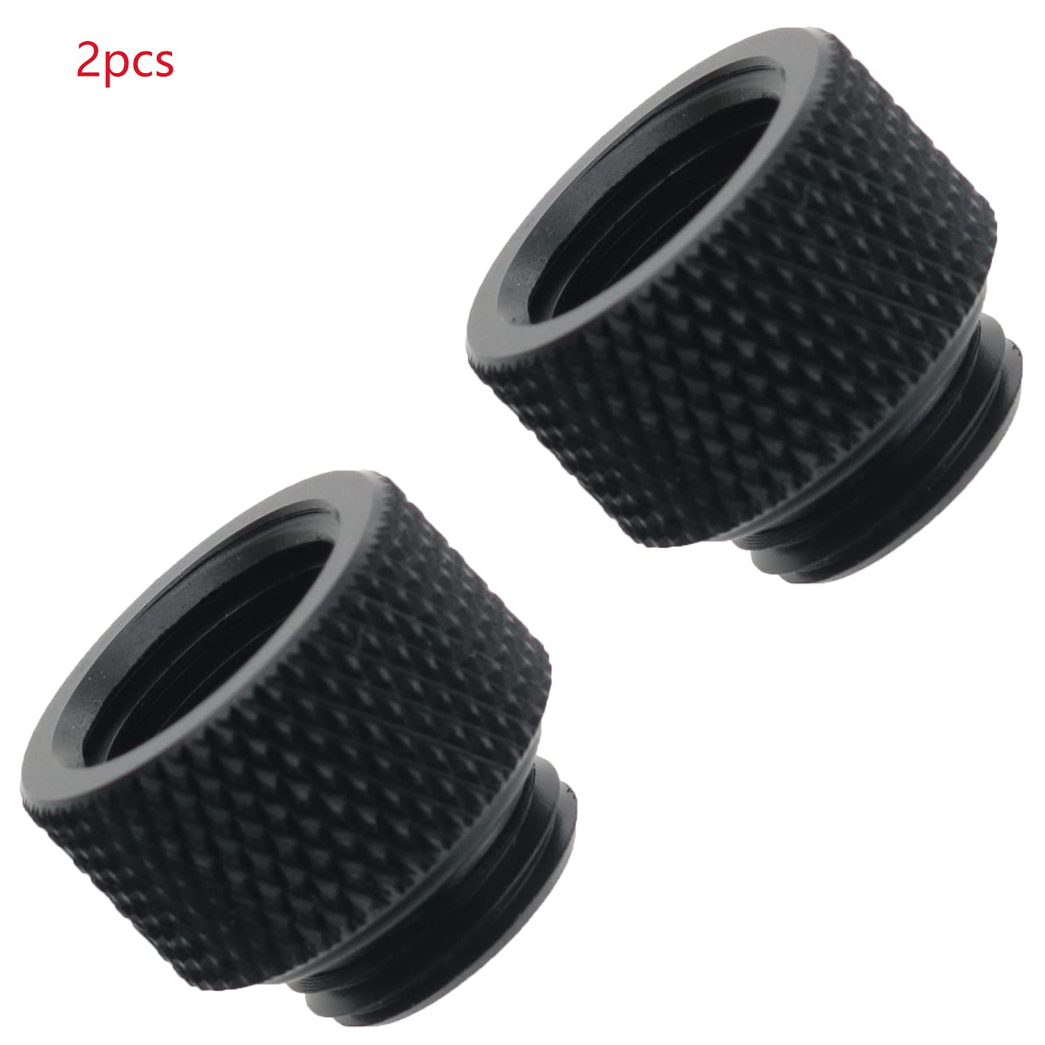 Czqc Water Cooled Extension Connector 2Pcs G1/4'' 10Mm Male To Female Extender Fitting Black