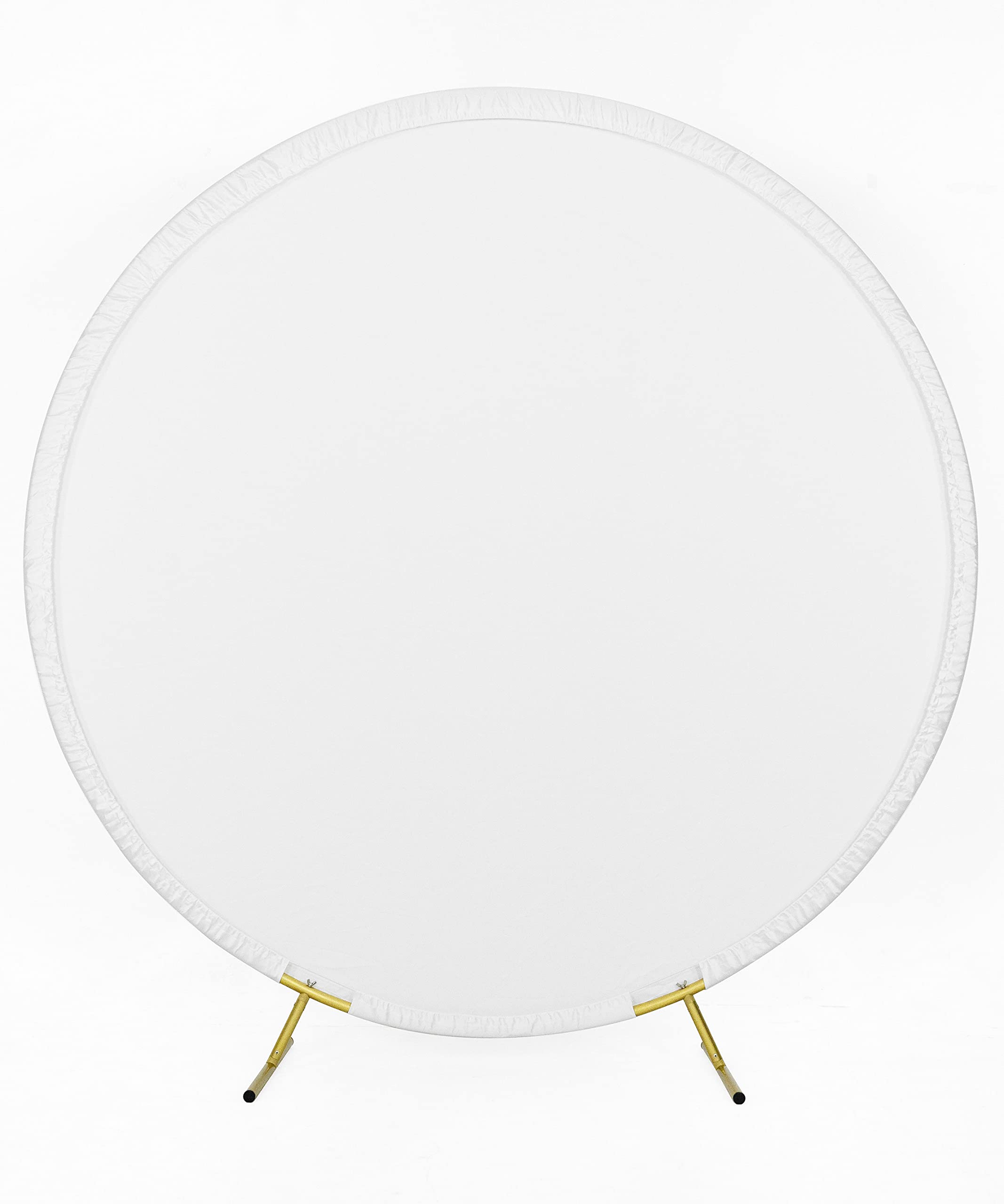 Harfirbe 6.5 Ft Round Backdrop Cover White Round Backdrop Baby Shower Background Birthday Party Decoration