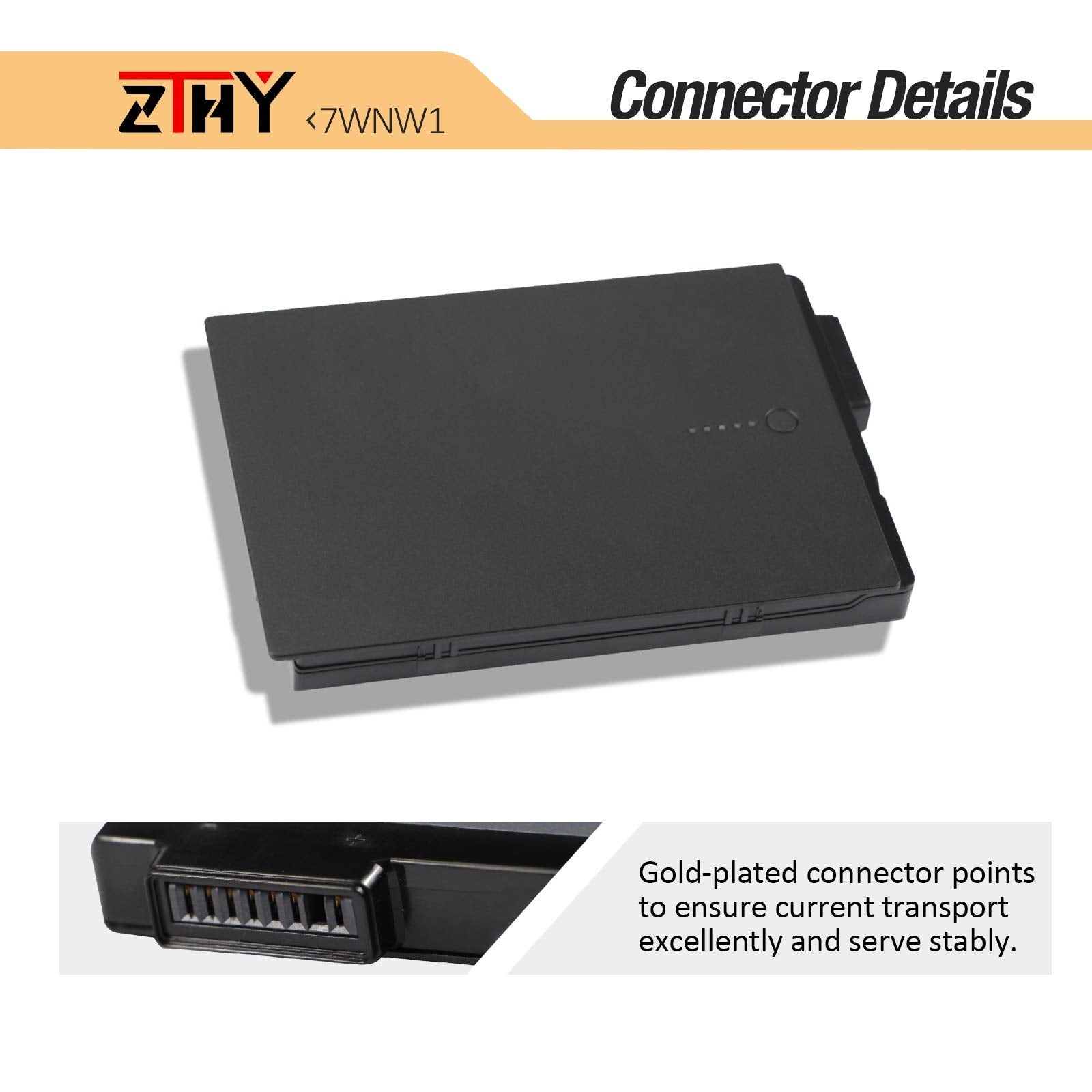 Zthy 7Wnw1 Laptop Battery Replacement For Dell Latitude 5424 Rugged Extreme, Latitude 5420 Rugged Extreme, Latitude 7424 Rugged