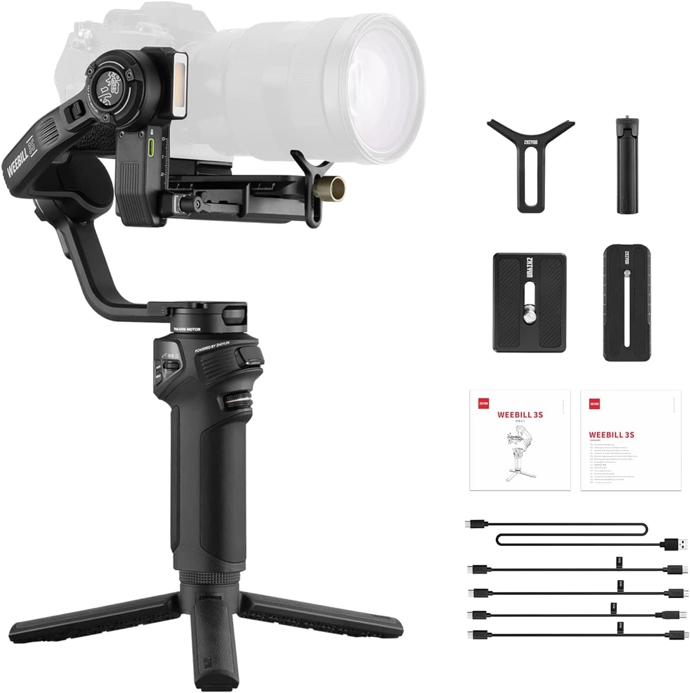 Zhiyun Weebill 3S Gimbal Stabilizer for DSLR and Mirrorless Camera, Professional Video Stabilizer for Sony Canon Nikon Panasonic
