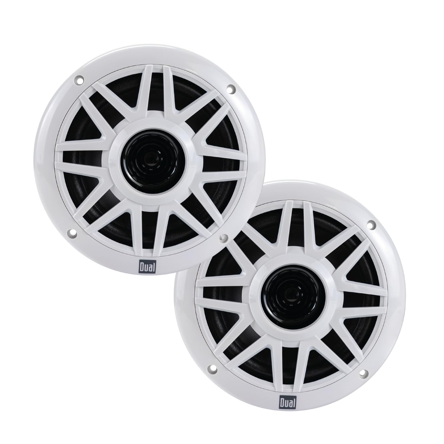 Dual Electronics DMP623 High Performance 6.5 Marine Radio Speakers (Pair) | 100 Watts Peak Power (20W RMS) per Speaker | Weather