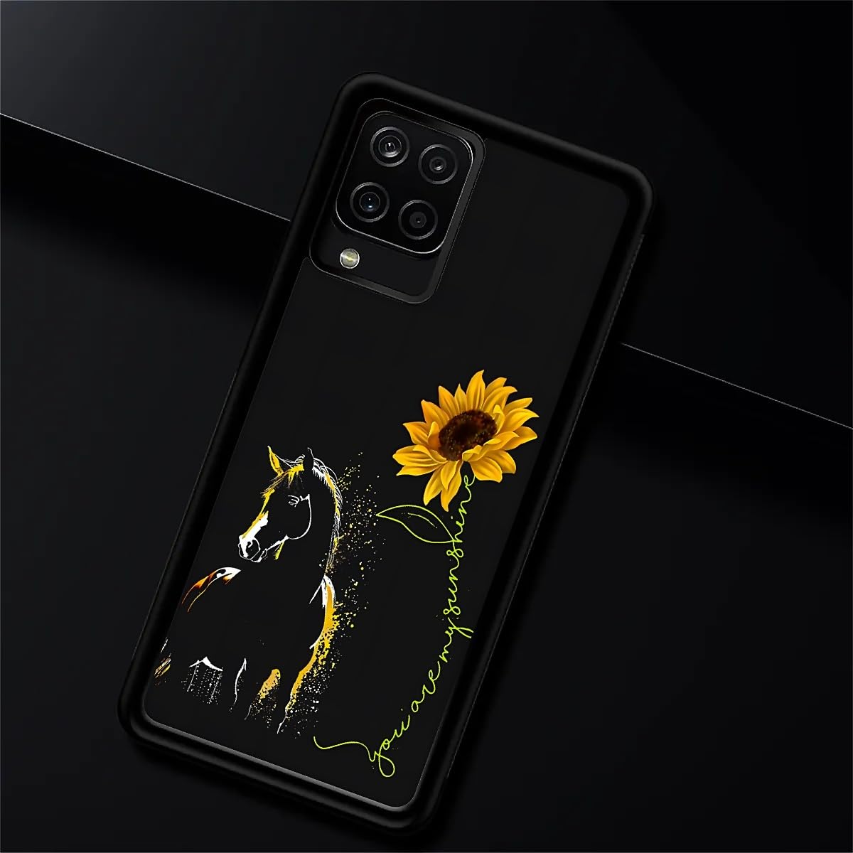 Fkbrcl4U For Samsung Galaxy A42 5G Case, Horse Sunflower Yellow Sunshine Pattern Graphic Design Girl Boy Soft Silicone Hard Acry