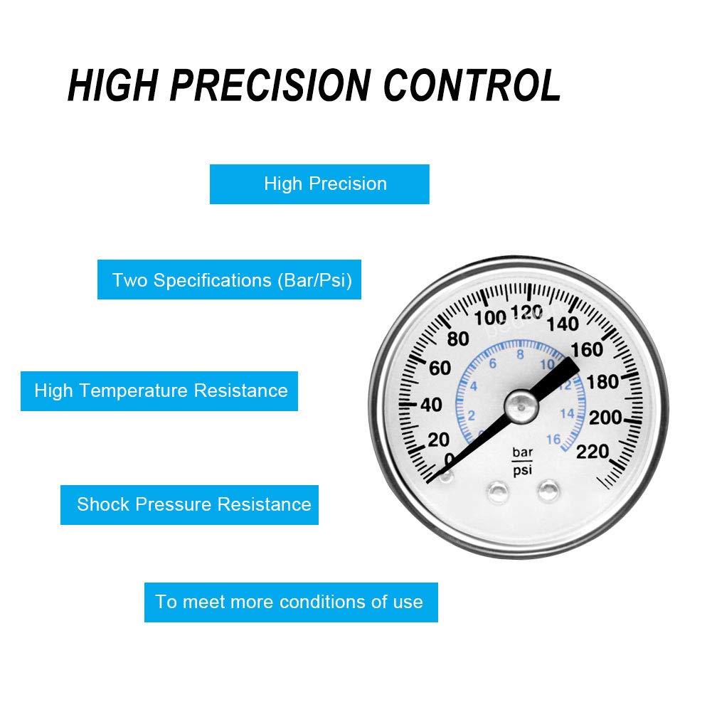 Beduan 1/4''Npt Air Pressure Regulator For Compressed Air System With Gauge,Bracket Or 02