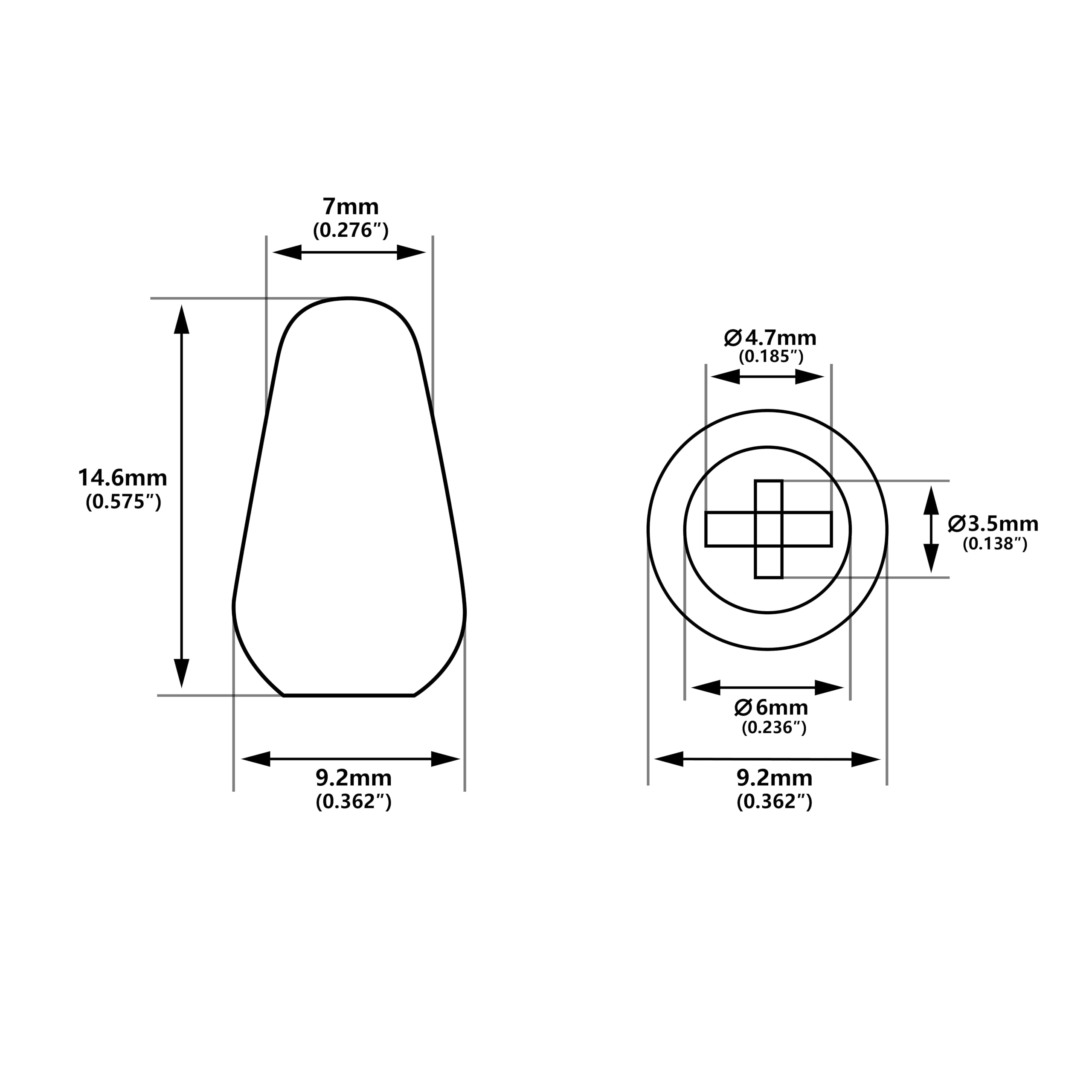 Banworks 3 Way Guitar Switch Cap 5 Way Guitar Switch Tip For Fender/Squier Strat St Tele Electric Guitars Pack Of 2 Jt/Dwqm-05 W