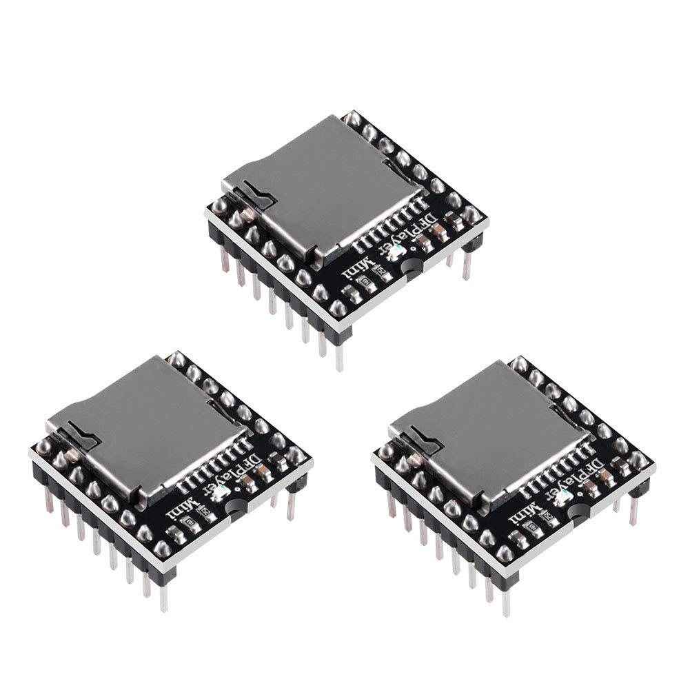 3Pcs Mini Mp3 Player Audio Module Mp3 Voice Decode Board Tf Card U Disk Io/Serial Port/Ad Board Dfplayer Audio Voice Music Modul