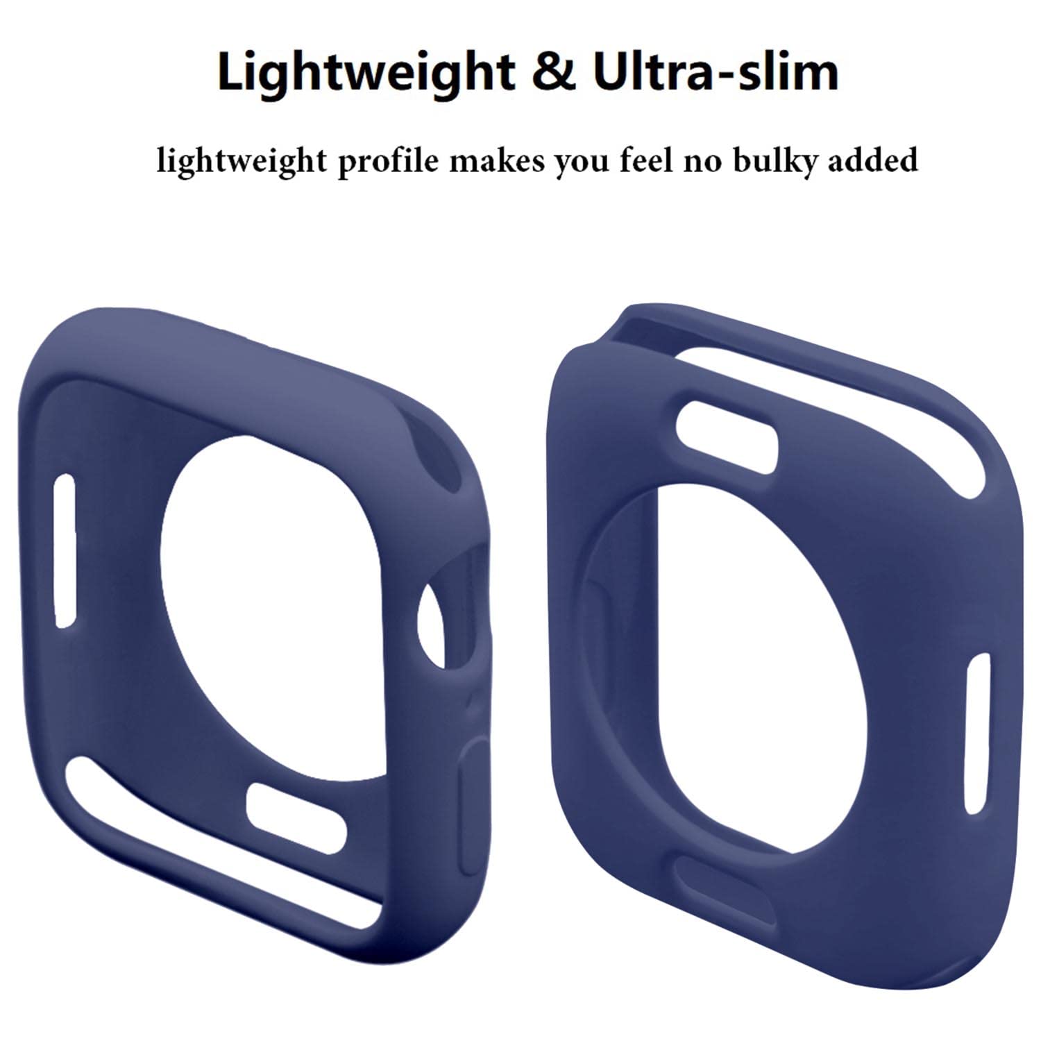 Hontao Ultra Thin Soft Tpu Shockproof Bumper Case For Iwatch Apple Watch Series 10 Blue 46Mm