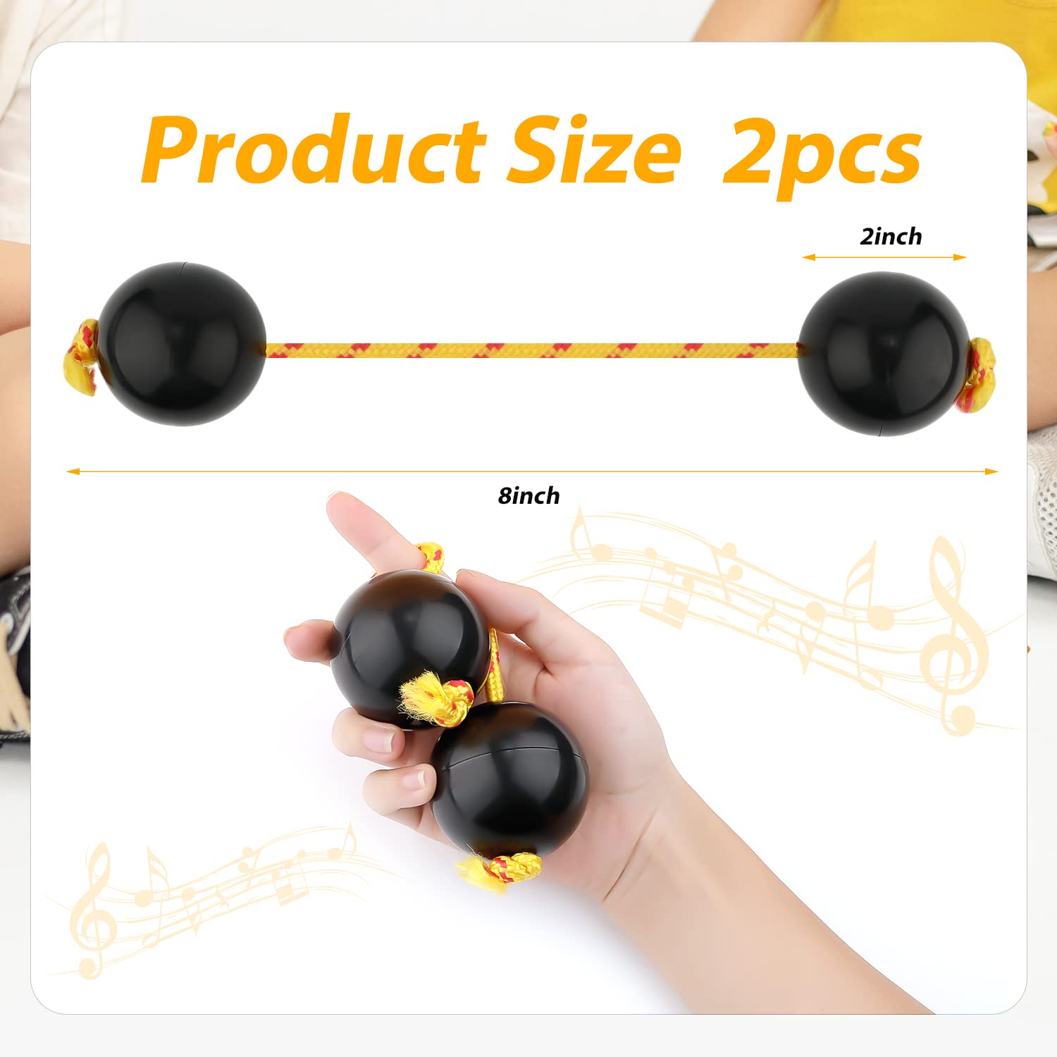2 Pack Aslatuas Rhythmic Ball, Kashaka Shaker Instrument Classical African Shaker Rattle Hand Percussion For Kids Adults Beginne