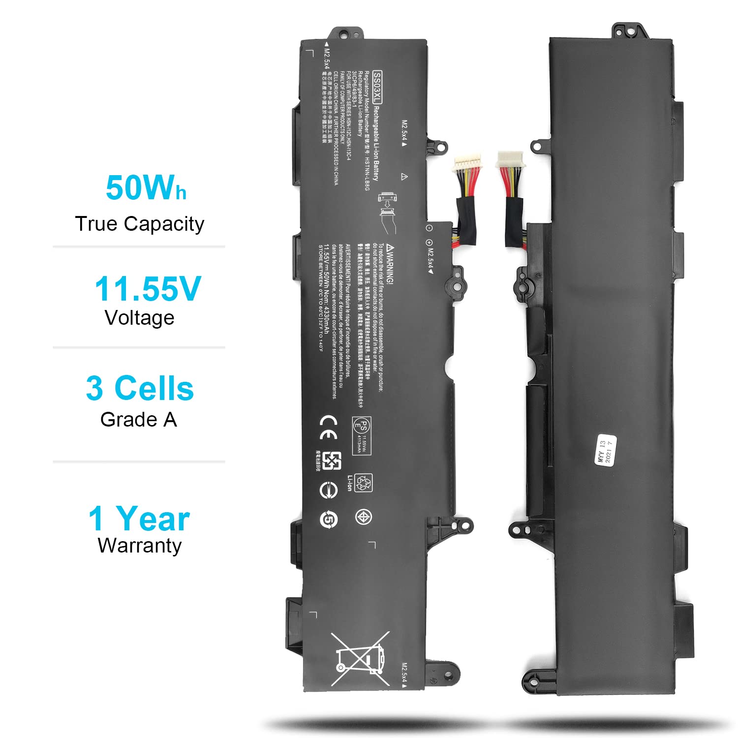 50Wh Ss03Xl 933321 855 Battery For Hp Elitebook 840 735 745 830 G5 G6 Elitebook 730 740 836 846 G5 Zbook 14U G5 G6 Ss03050Xl Pl