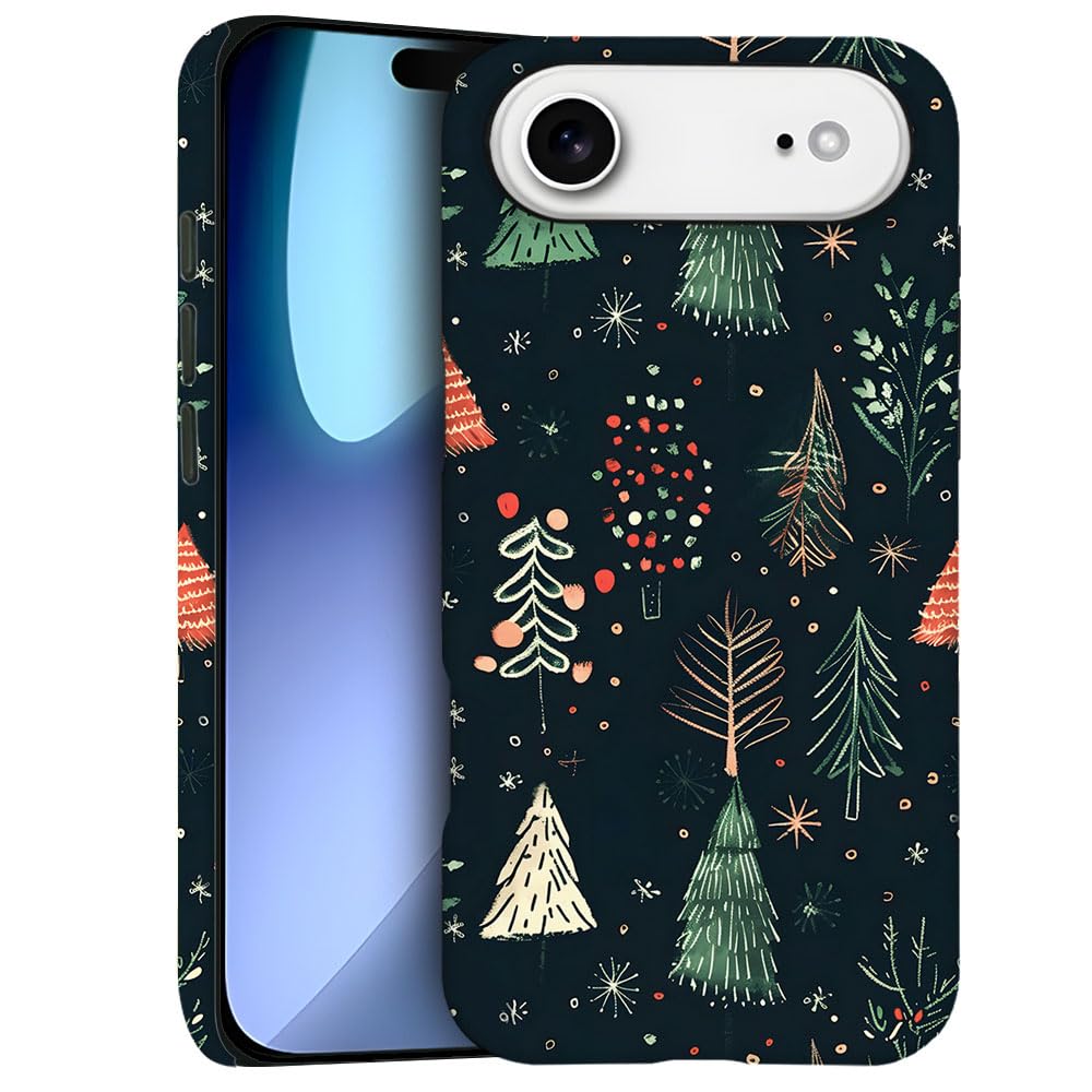 Case for iPhone 17 Air - Slim Fit Anti-Scratch Phone Case for Girl Women - Cute Christmas Tree (Frosted)