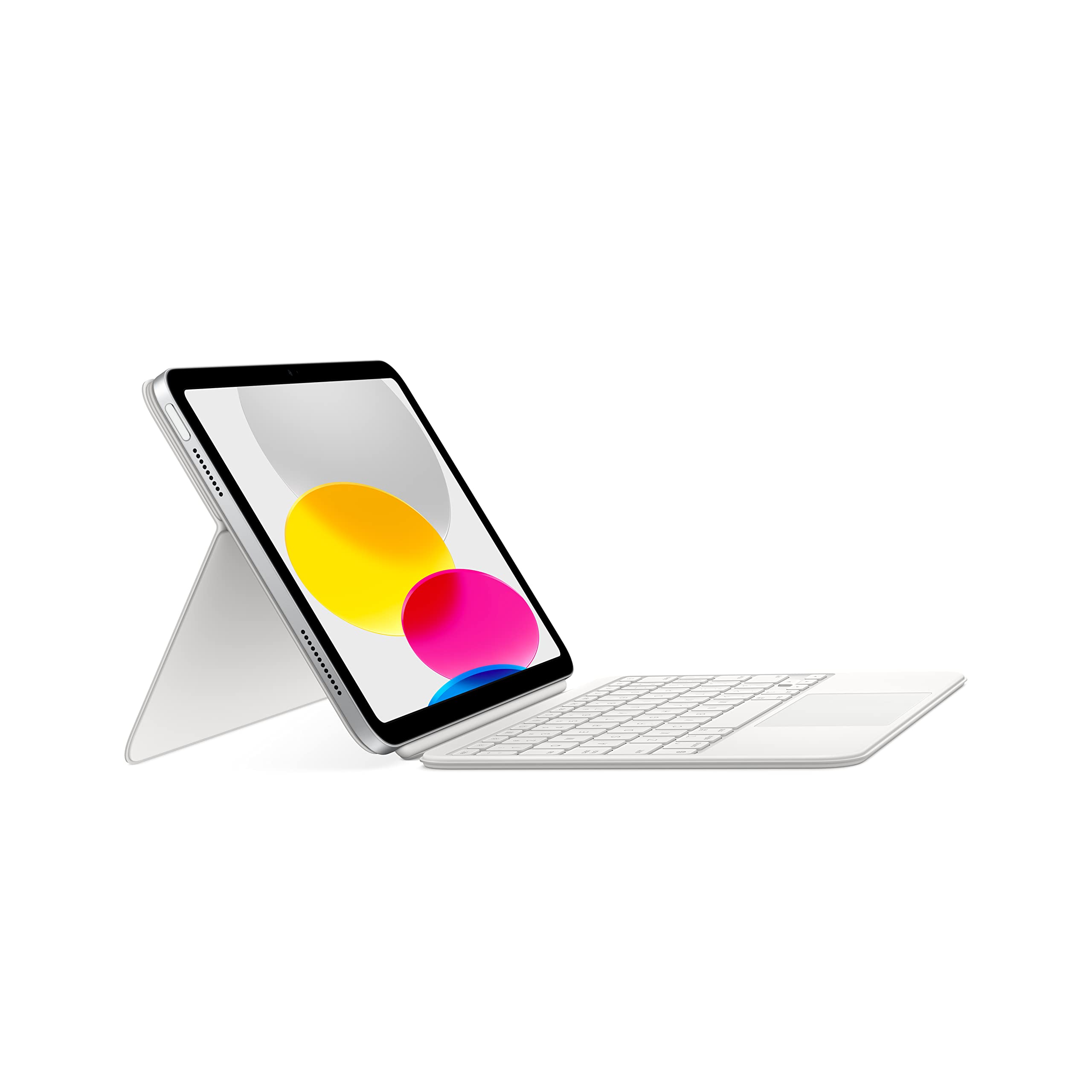 Apple Magic Keyboard Folio: iPad Keyboard and case for iPad (10th Generation), Detachable Two Piece Design That attaches magnetically, Built in trackpad, US English � White