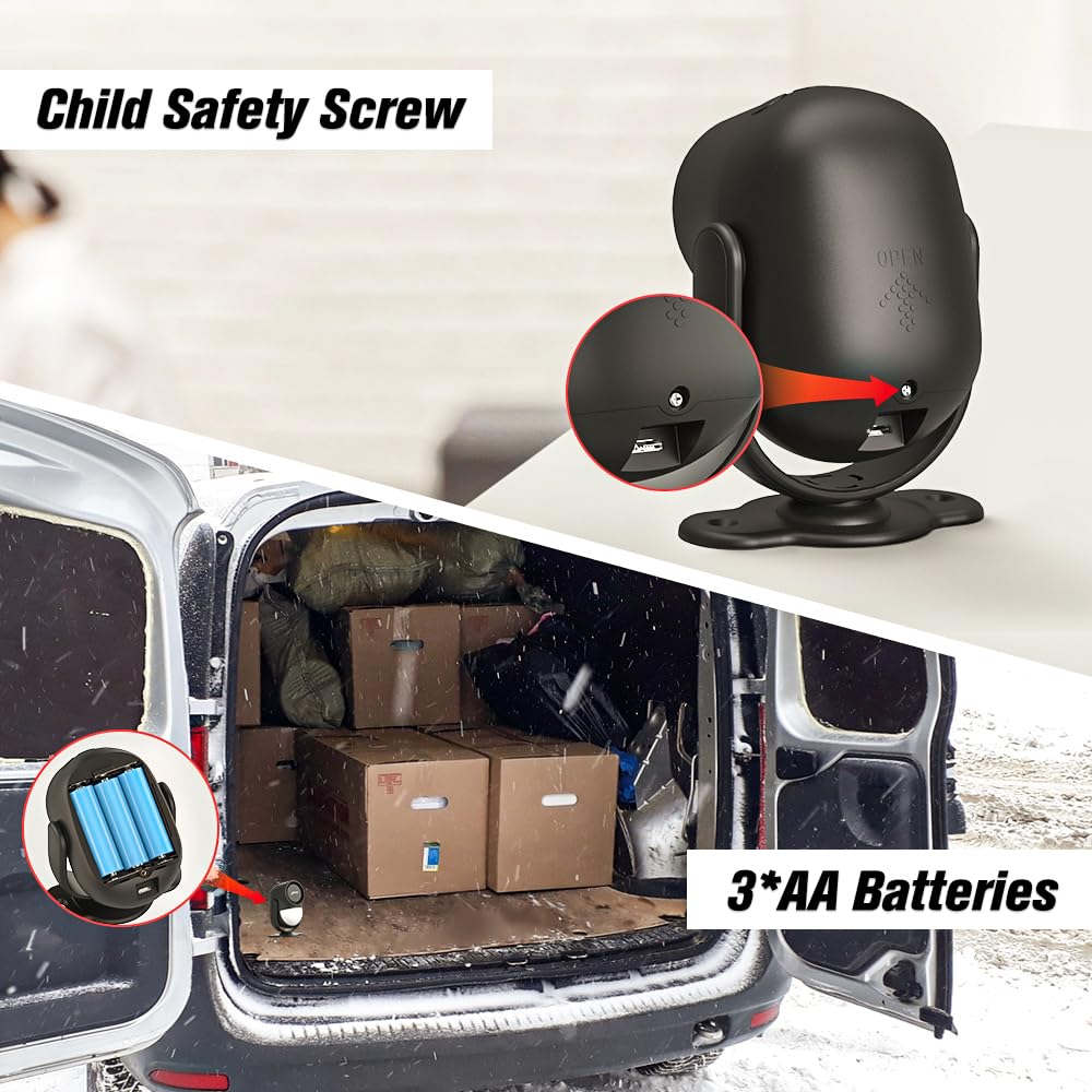 Luckydeer 125Db Loud Motion Sensor Alarm With 328Ft Remote Control(40Ft Pir Detector, 3*Aa Batteries), Indoor Wireless Infrared