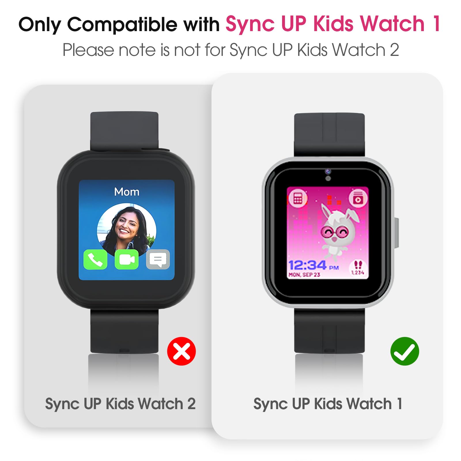 Compatible With Syncup Kids Watch Charger Stand Dock, For T Mobile Sync Up Kids Watch With 3.3 Feet Charger Cable (Black)