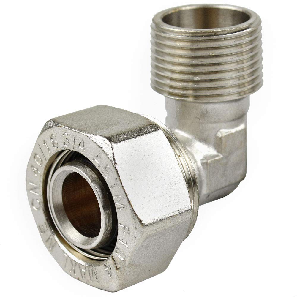 Maxline 90 Elbow Fitting 3/4 Tubing X 3/4'' Male Npt Compressed Air Piping M8088