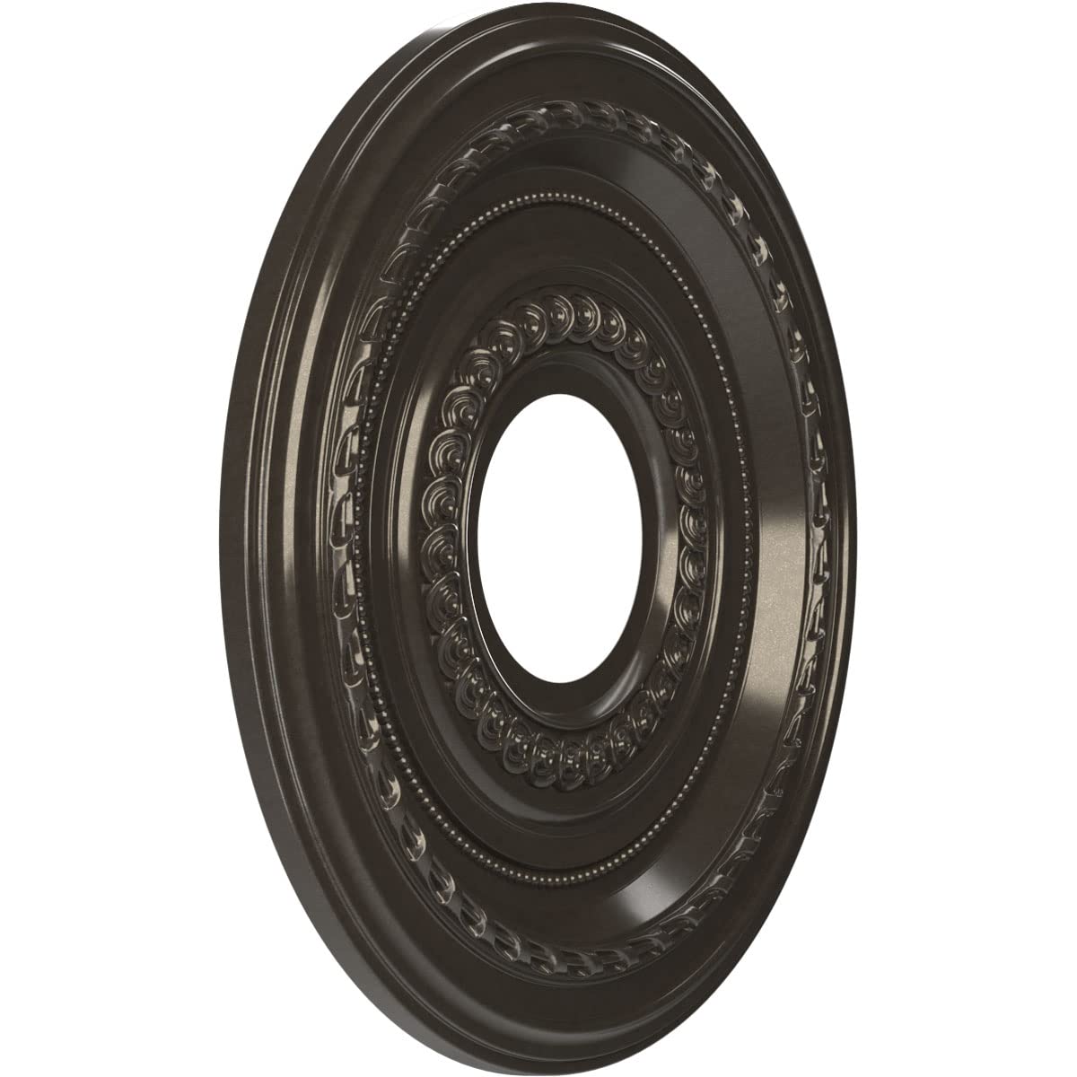 Ekena Millwork Cmp13Cocch Cole Thermoformed Pvc Ceiling Medallion (Fits Canopies Up To 4 1/4), 13Od X 3 1/2Id X 3/4P, Metallic C