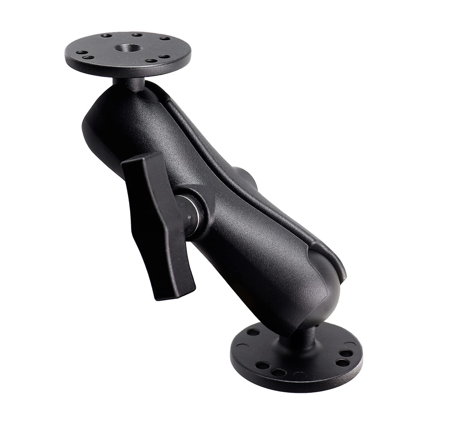 Windfrd Aluminum 1.5'' Double Ball Mount With Two Amps Round Plates, Tablet, Fish Finder Mount, Double Socket Arm With 1.5 Inche