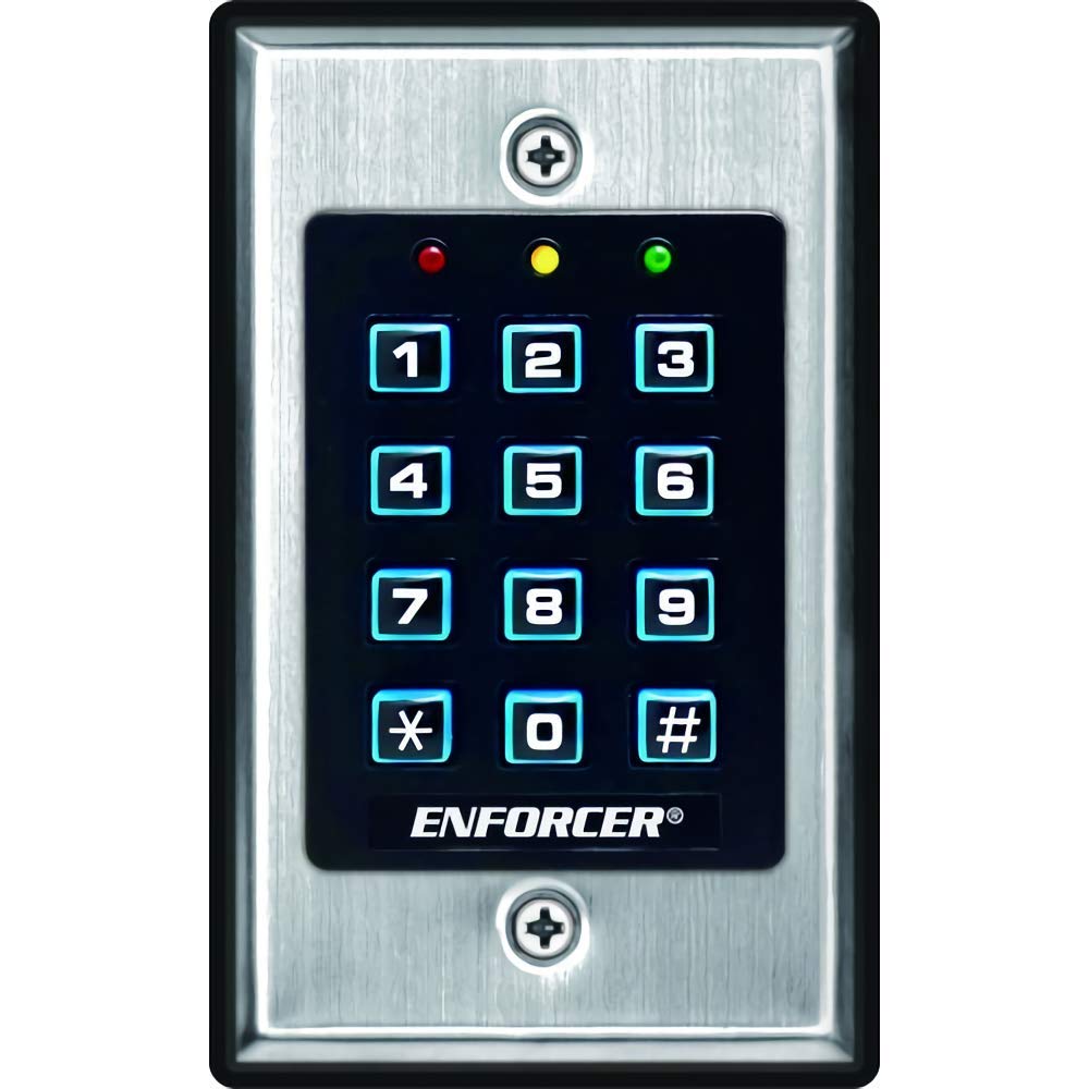 Seco-Larm SK-1011-SDQ ENFORCER Access Control Keypad, Up to 1,000 possible user codes (4-8 digits), Output can be programmed to 