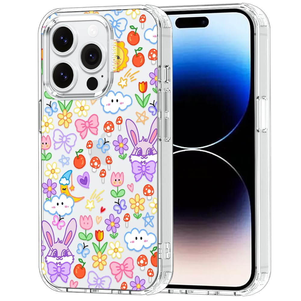 MOSNOVO for iPhone 14 Pro Case, Shockproof Military-Grade Protection 6.6ft Drop Tested, Clear Phone Case for iPhone 14 Pro, Whim