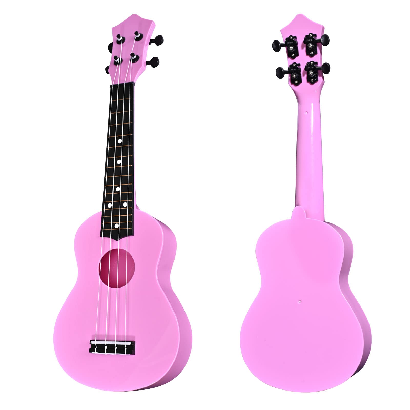 Lieke Kids Ukulele 21 Inch Soprano Ukelele,Musical Instrument,Toy Ukulele Gift For Girls Children Beginners With Bag (Pink)