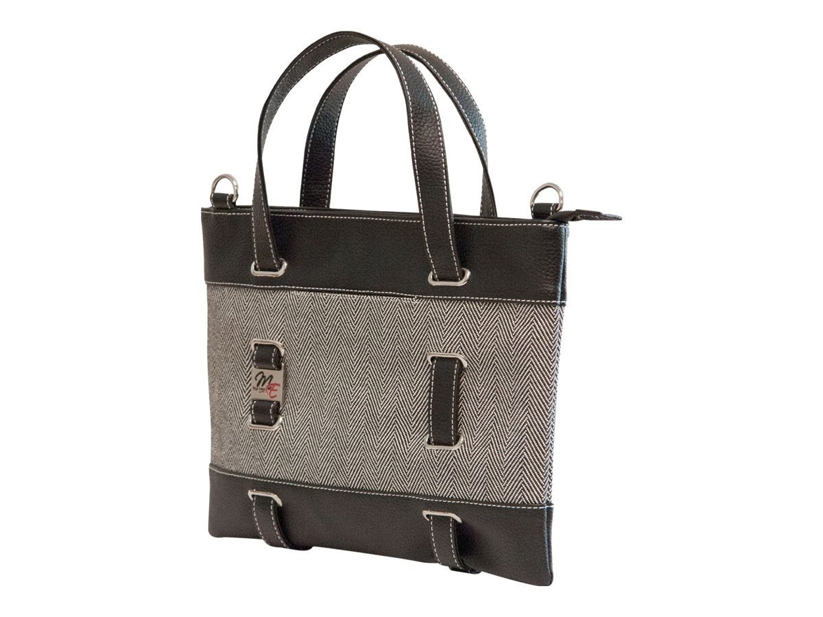 Mobile Edge   Herringbone Tablet Tote   11In,Blk/White  Herringbone