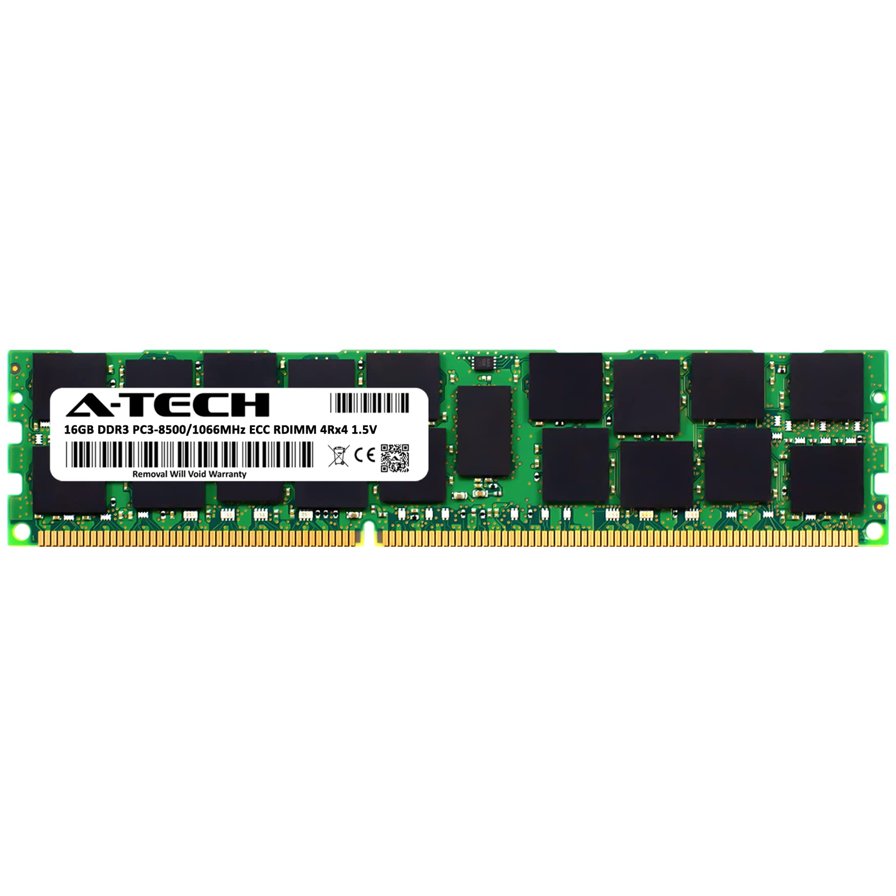 A Tech 16Gb Ddr3 1066Mhz Pc3 8500R Ecc Rdimm 4Rx4 Quad Rank 1.5V Ecc Registered Dimm 240 Pin Server Ram Memory Upgrade Module (A