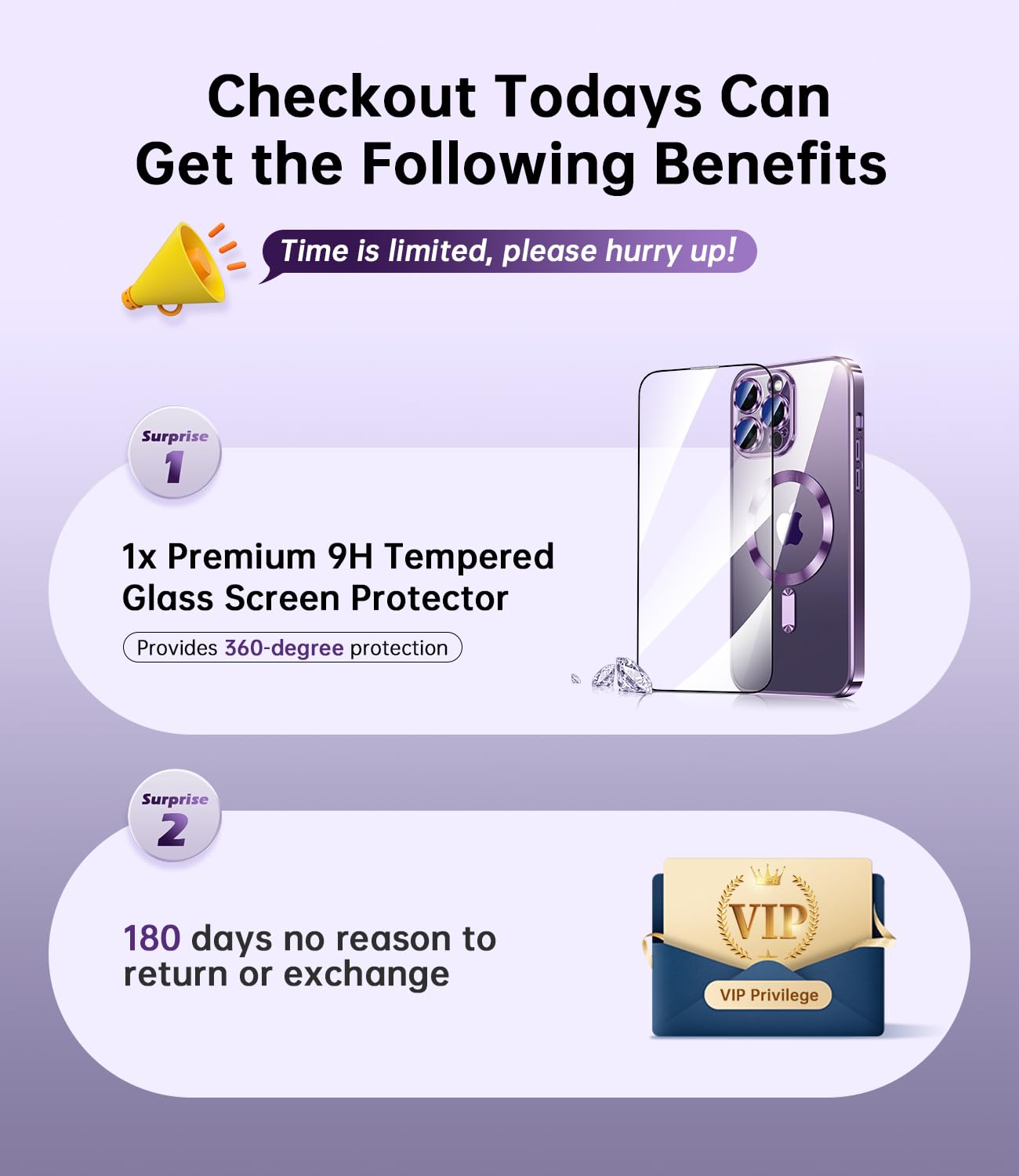 Waldeng For Iphone 14 Pro Case With Integrated Camera Lens Protector, [Compatible With Magsafe] [Original Iphone Exterior], Crys