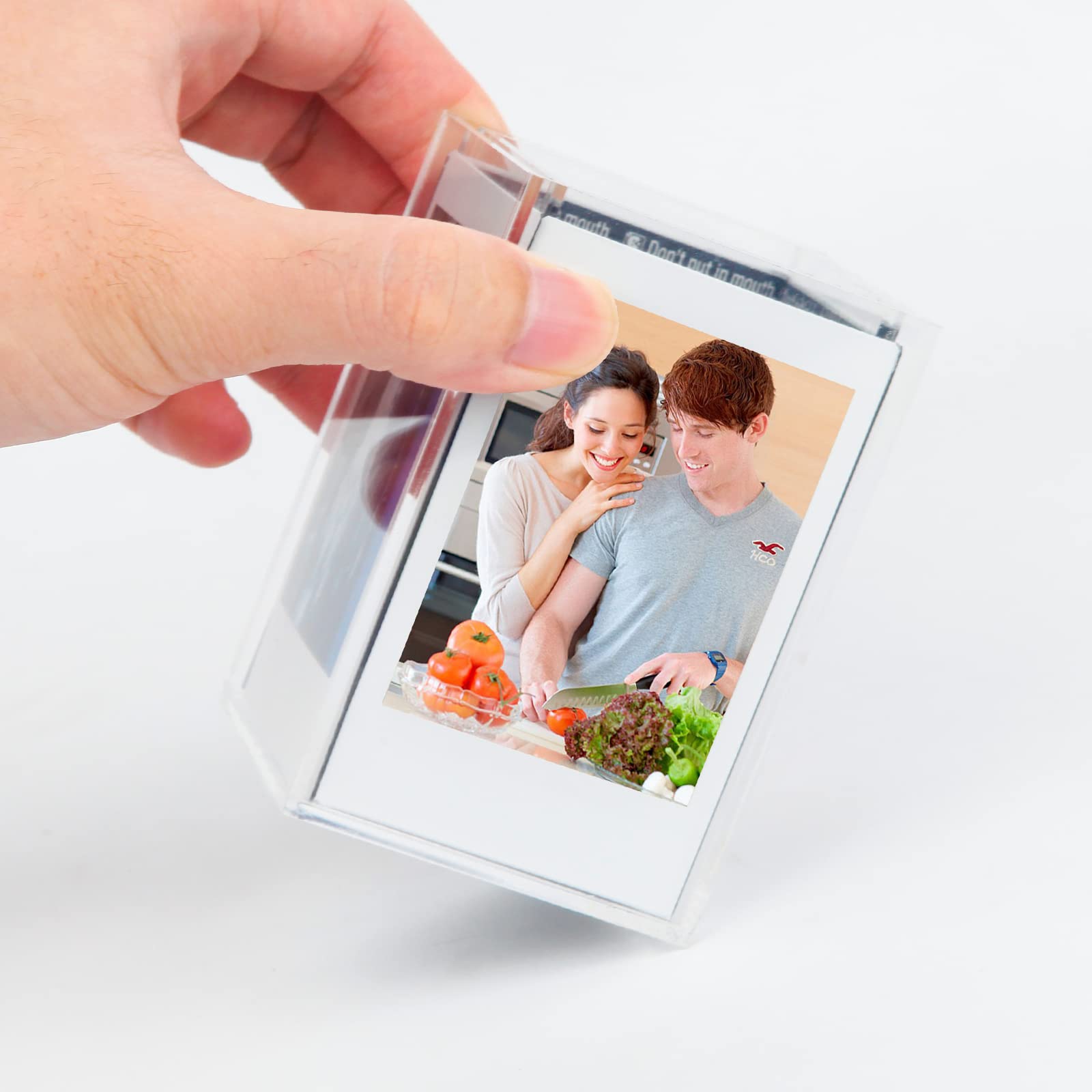 Instax Mini Photo Frame And Holder,Instax Mini Acrylic Photo Frame,Displays 4 Instant 54 X 86 Photos For Instax Mini, Polaroid,