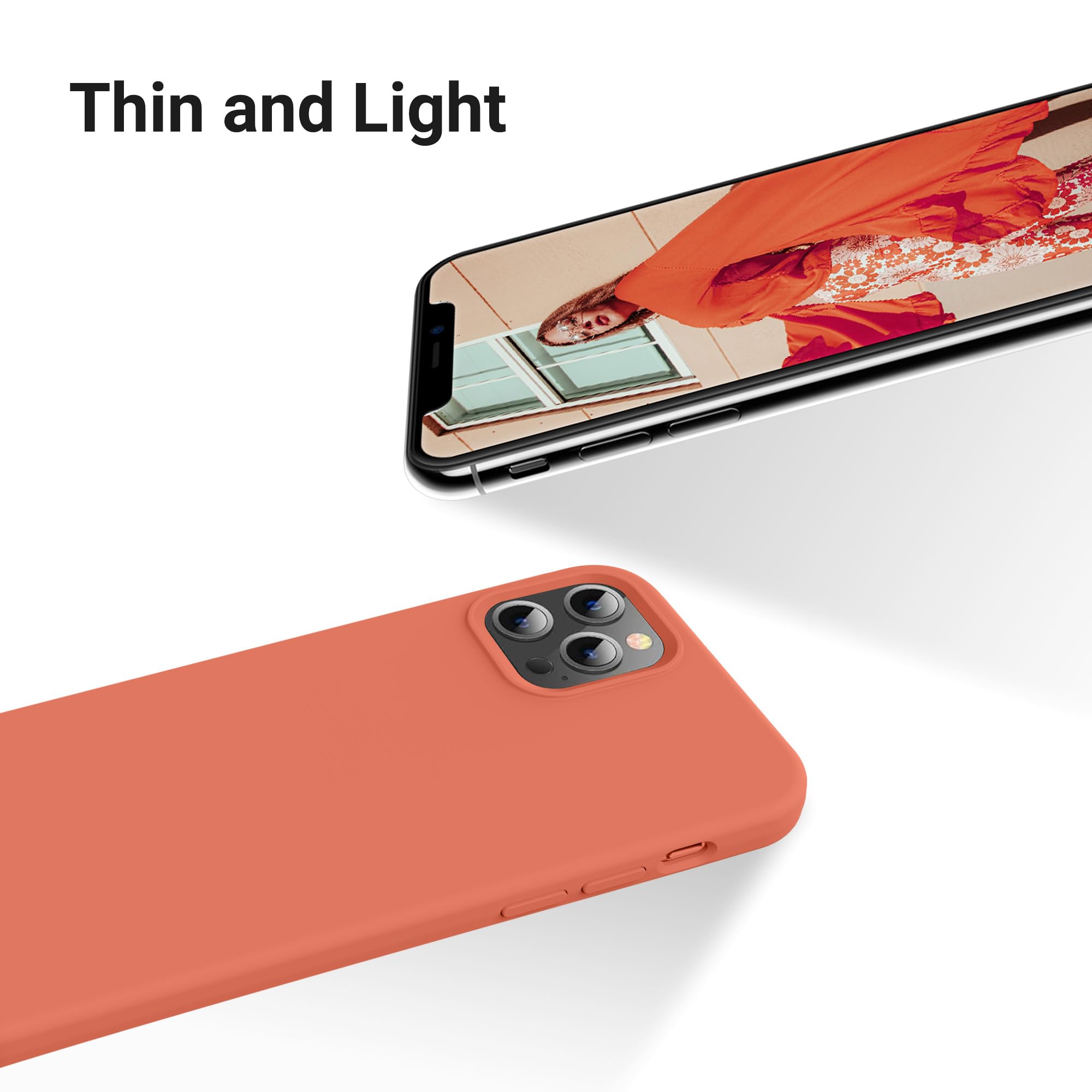 Otofly Compatible With Iphone 12 Pro Max Case 6.7 Inch(2020),[Silky And Soft Touch Series] Premium Soft Liquid Silicone Rubber F