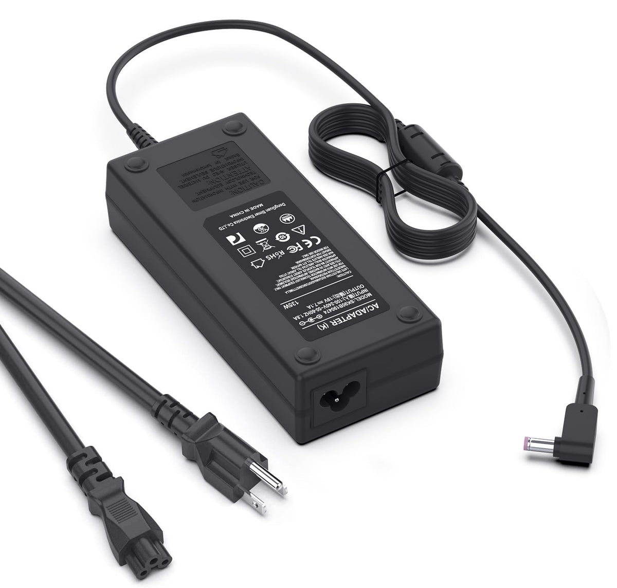 135W Acer Laptop Charger Replacement, 19V 7.1A Ac Charger For Acer Nitro 5 An515 55 53Ag Acer Aspire 5 A517 51G A517 51Gp A517 5