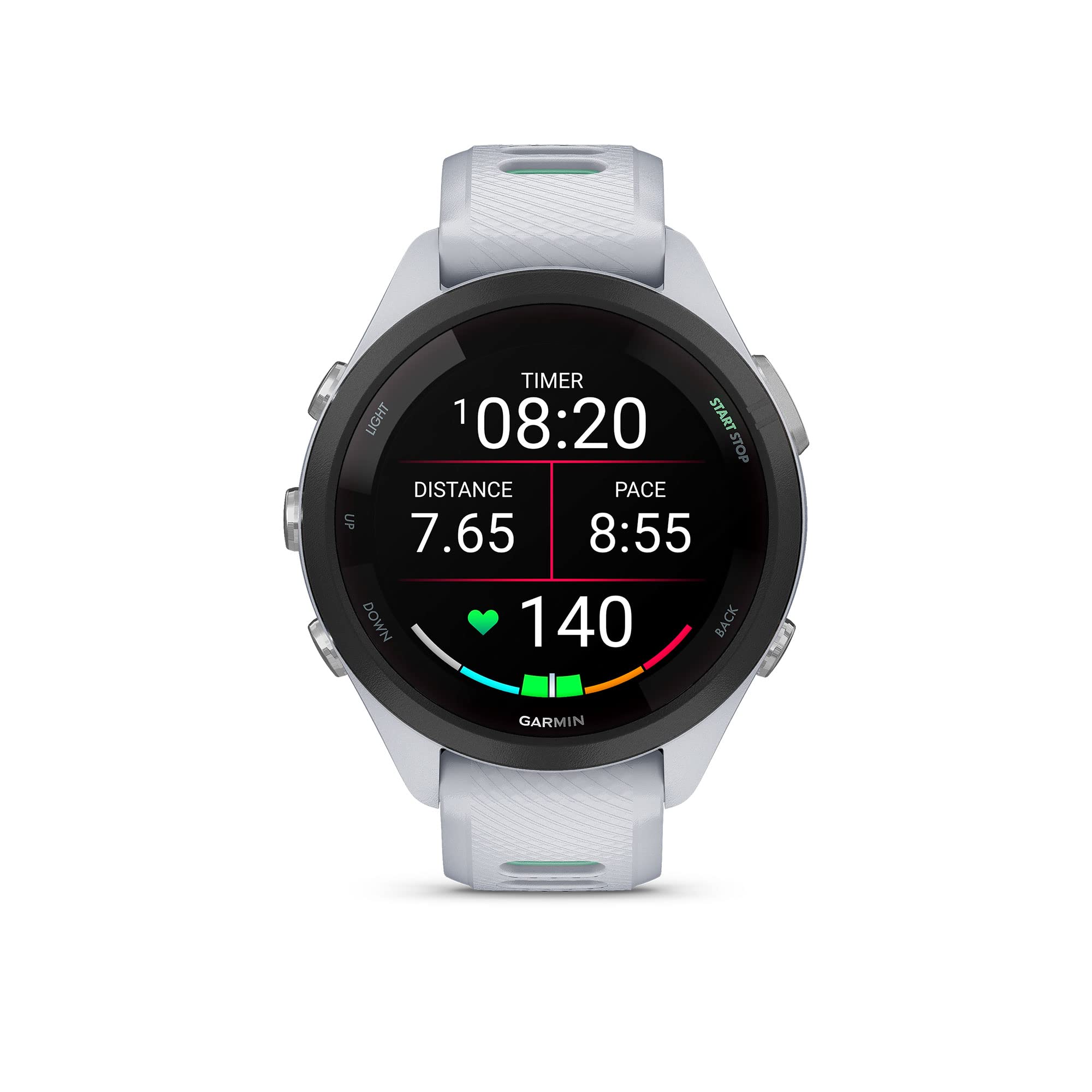 Garmin Forerunner 265S Running Smartwatch, Colorful Amoled Display, Training Metrics And Recovery Insights, Whitestone And Neo T