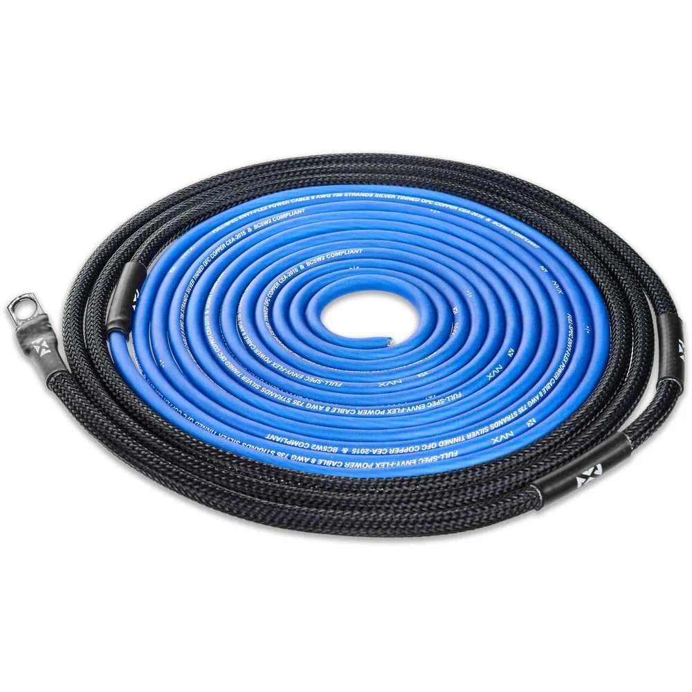 Nvx True 8 Gauge Awg 100% Ofc Complete Amplifier Wiring Kit With 2 Channel Rca Cable   Xkit82