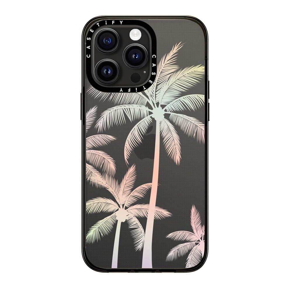 Casetify Compact Case For Iphone 15 Pro Max [2X Military Grade Drop Tested / 4Ft Drop Protection]   Modern Tropical Palm Tree