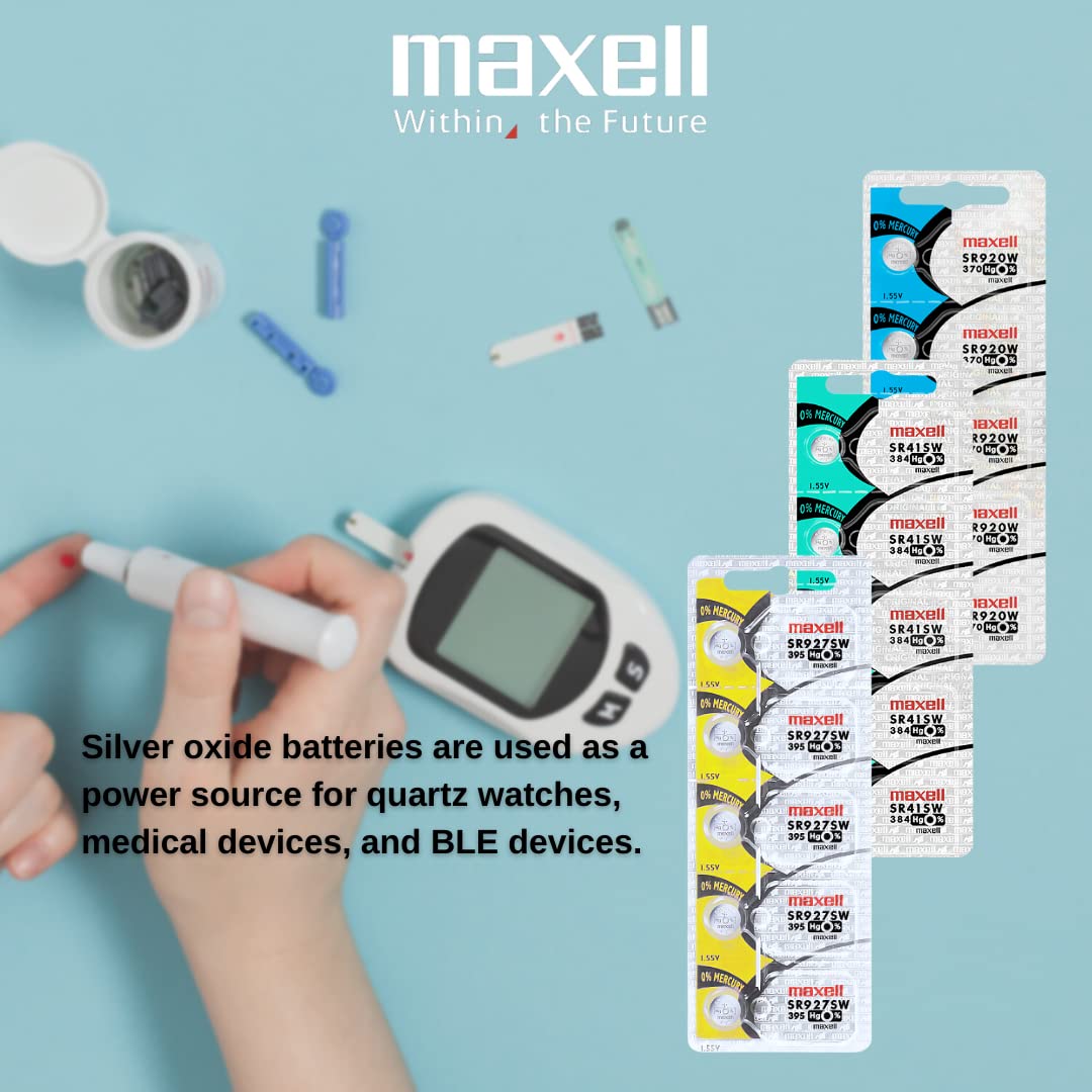 Maxell Sr927Sw 395 D395 Sr57 Sr927 Silver Oxide Watch Battery