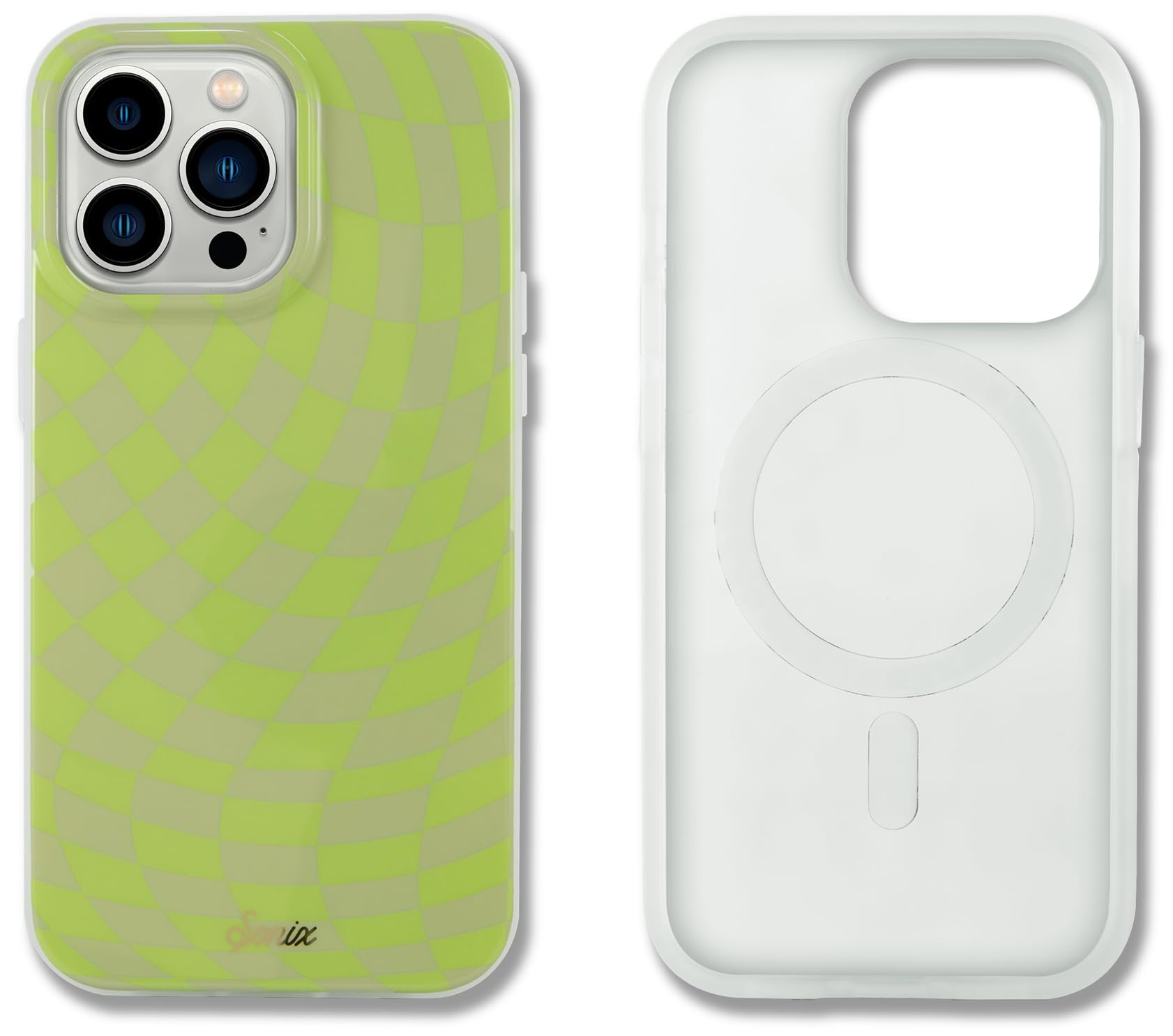 Sonix Case for iPhone 14 Pro | Compatible with MagSafe | 10ft Drop Tested | Checkmate Green