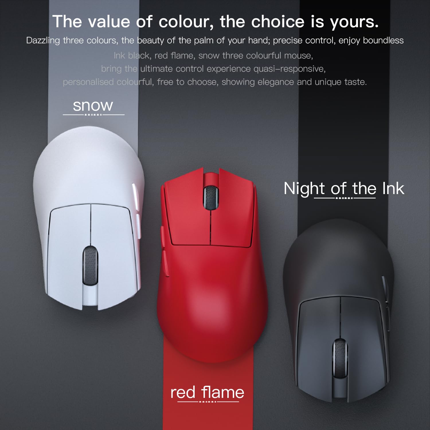 Darmoshark N5 Wireless Gaming Mouse,Tri Mode 2.4G/Usb C/Bluetooth Mouse Up To 26000Dpi,Paw3395 Optical Sensor,Pc Gaming Mice Wit