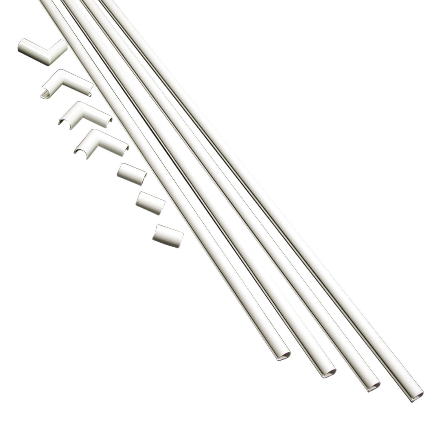 Legrand   Wiremold Kit Cordmate, Organizer And Hider, Cover, Concealer, And Protector For Wall, Single Cord, Cmk10, Paintable