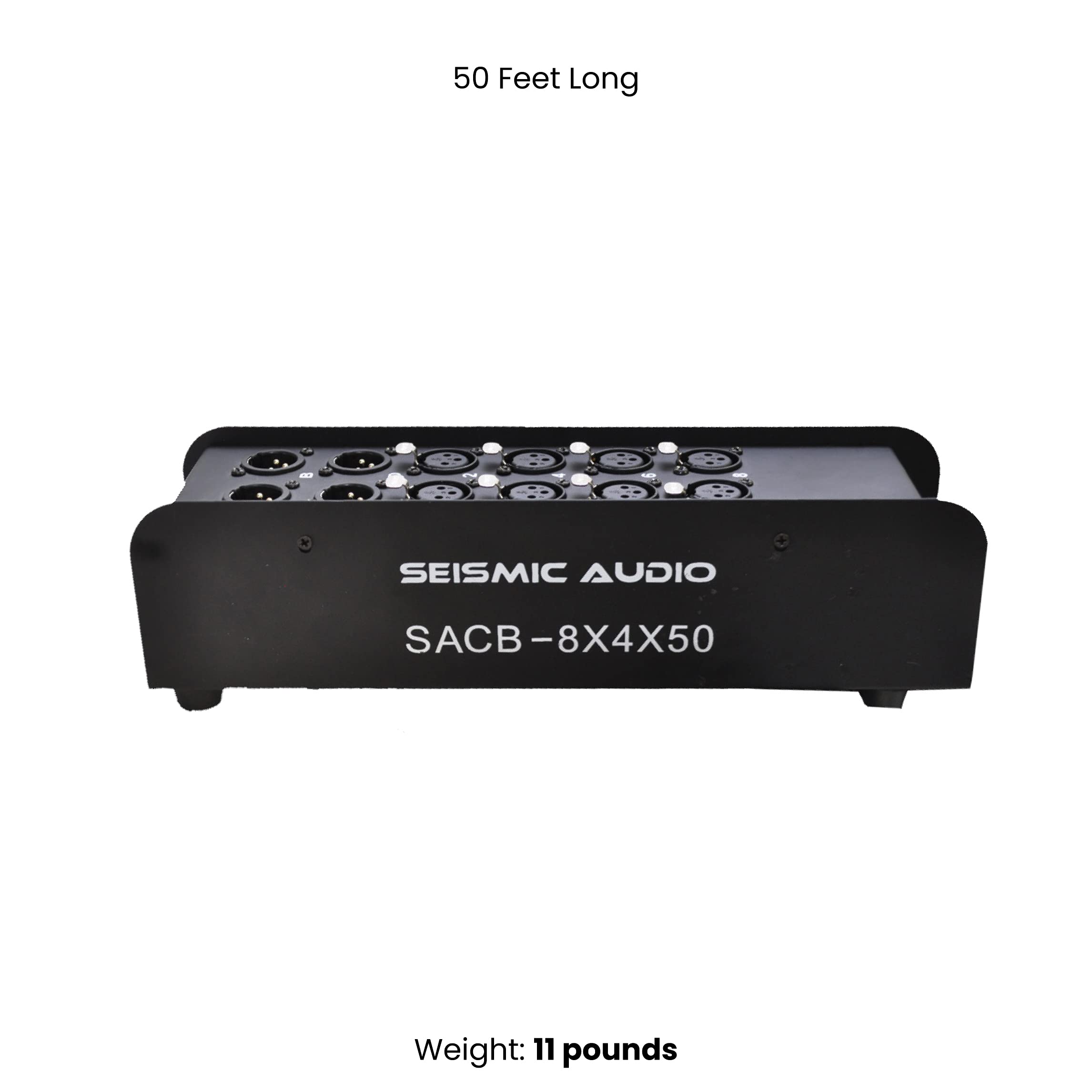 Seismic Audio Speakers 8 Channel Low Profile Xlr Send Sub Snake Cable, Xlr Splitter Cable, 50 Feet